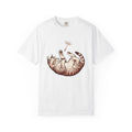 Tabby Kitten Shirt Cat Pet Gift Women Sketch Tee Kitten T-Shirt Cat Fan Feline Tshirt Animal Graphic Retro Weed Flower Tshirt