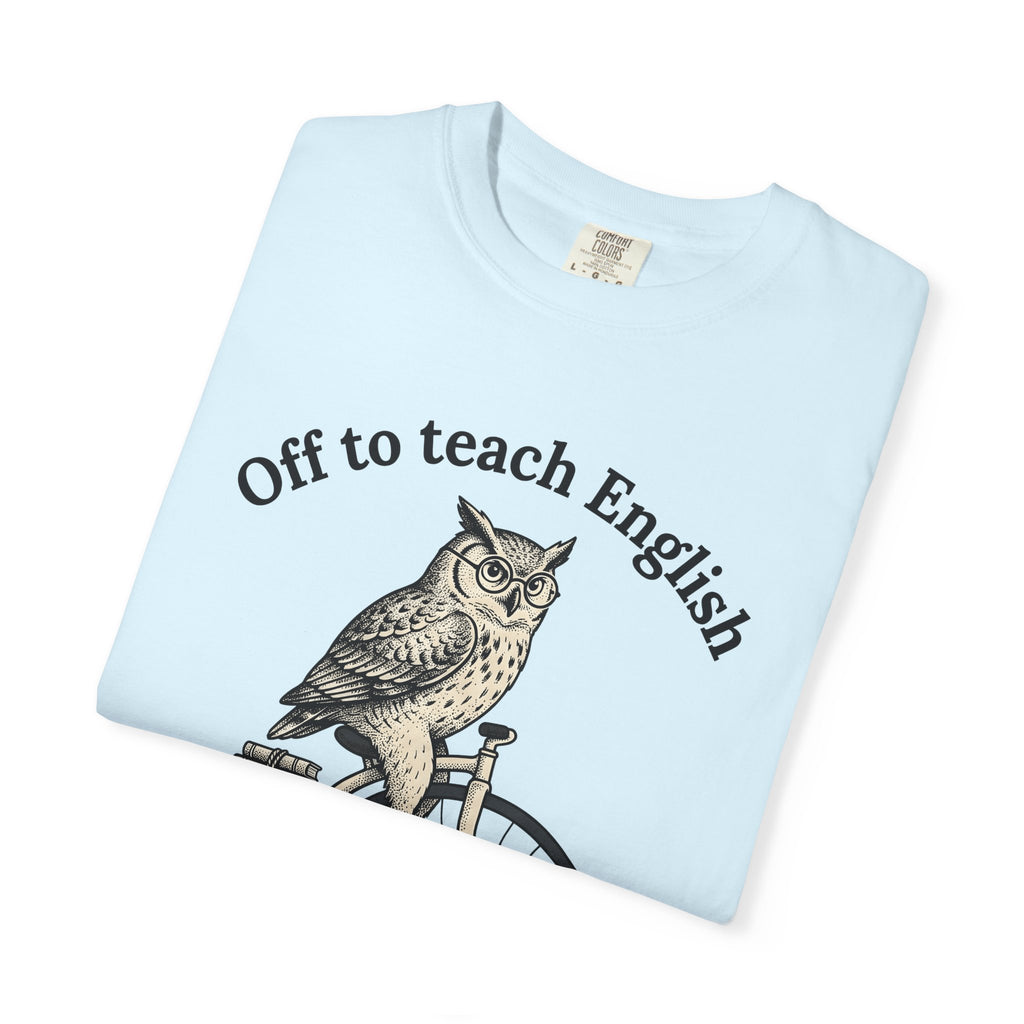 Owl Cycling Shirt Teachers Schooling Gift Women Antique Tee Hoot T-Shirt Educator Enthusiast Vintage Tshirt Classroom Graphic Line Art