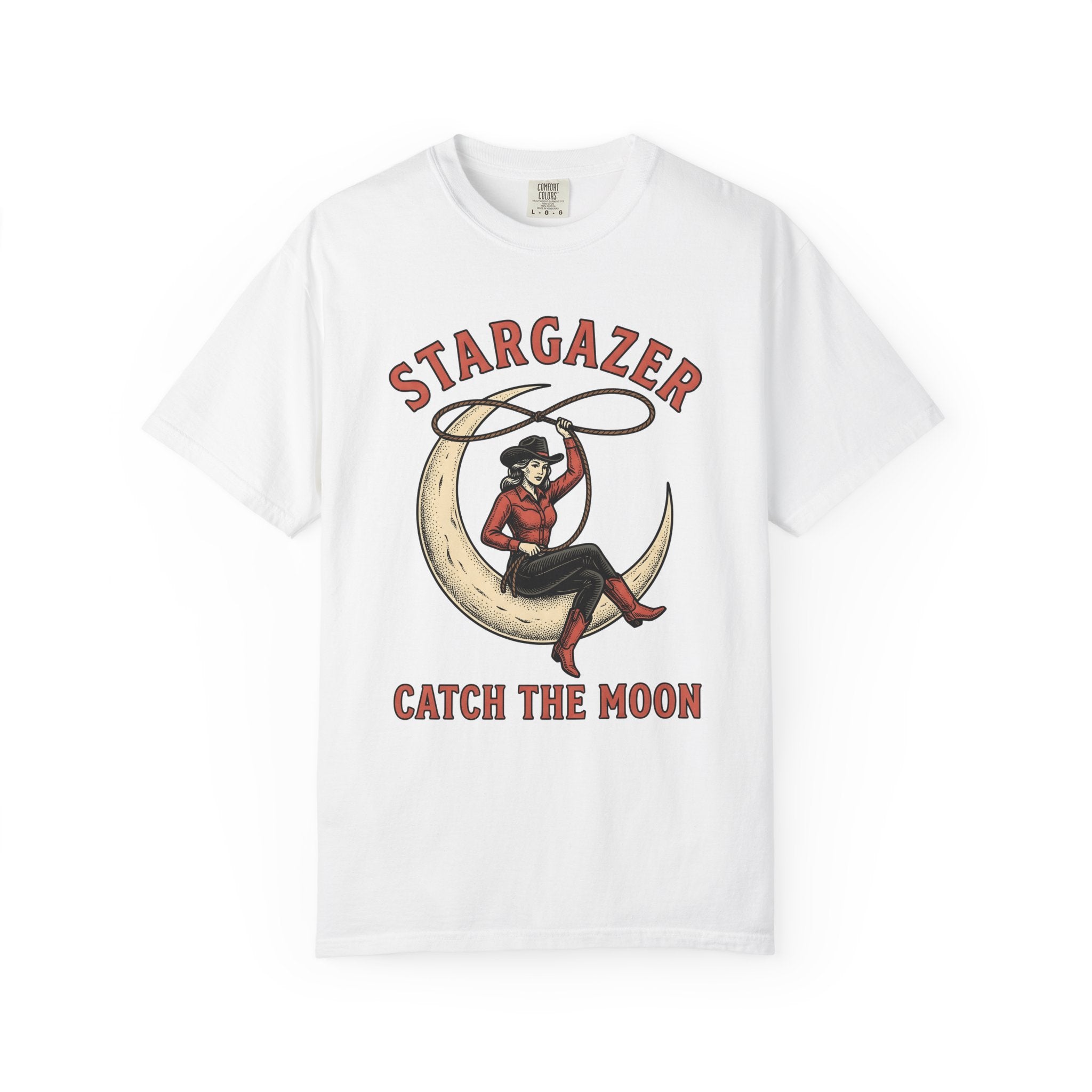 Cowgirl Moon Shirt St. Valentines Day Cowboy Gift Women Rustic Tee Moonlight T-Shirt Valentine Fan Country Tshirt Rodeo Graphic Classic Rope