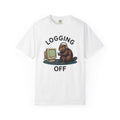 Woodchuck Desktop Shirt Funny Critter Gift Women Doodle Tee Groundhog T-Shirt Humor Fan Cartoon Tshirt Animal Graphic Old School Mic Headset