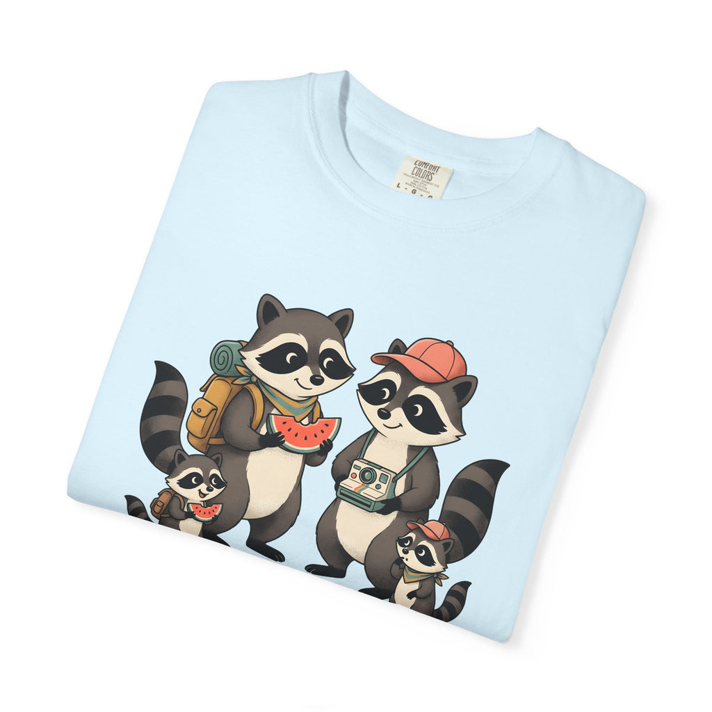Raccoon Clan Shirt Funny Fauna Gift Women Lovable Tee Raccoon T-Shirt Comedy Fan Cartoon Tshirt Wildlife Graphic Caricature Juicy Melon