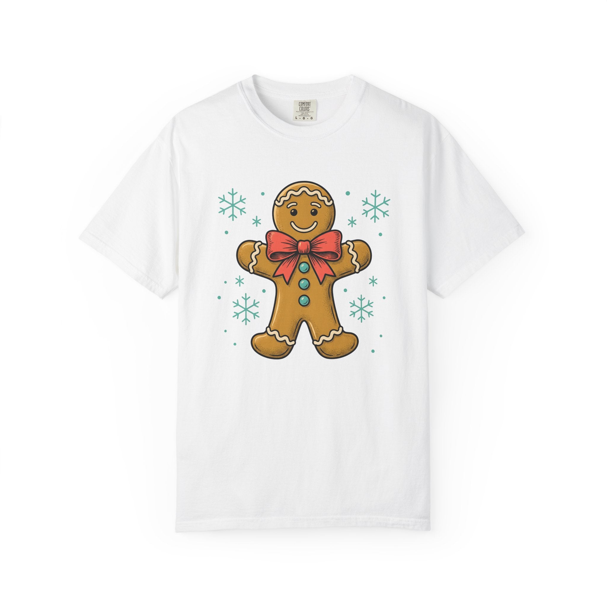 Gingerbread Biscuit Shirt Christmas Season Gift Women Comic Tee Gingerbread Man T-Shirt Xmas Fan Holiday Tshirt Winter Graphic Retro Flakes
