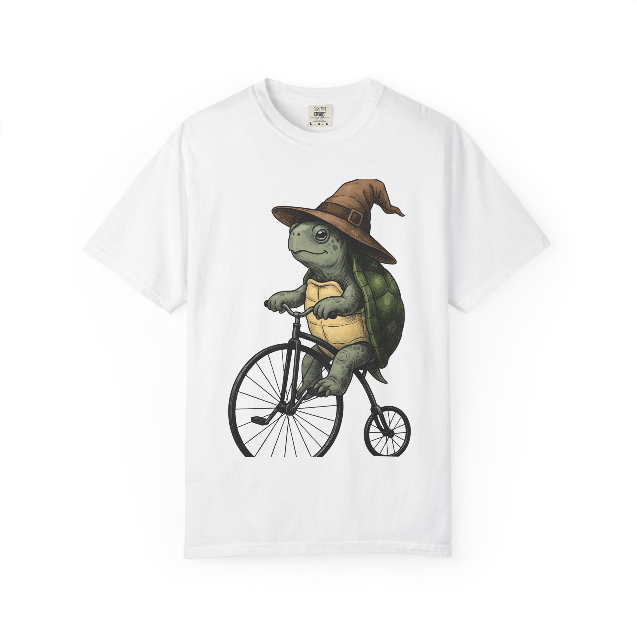 Turtle Bike Shirt Teacher Pets Gift Women Hand Drawn Tee Cycle T-Shirt Educator Enthusiast Illustrated Tshirt Animal Graphic Classic