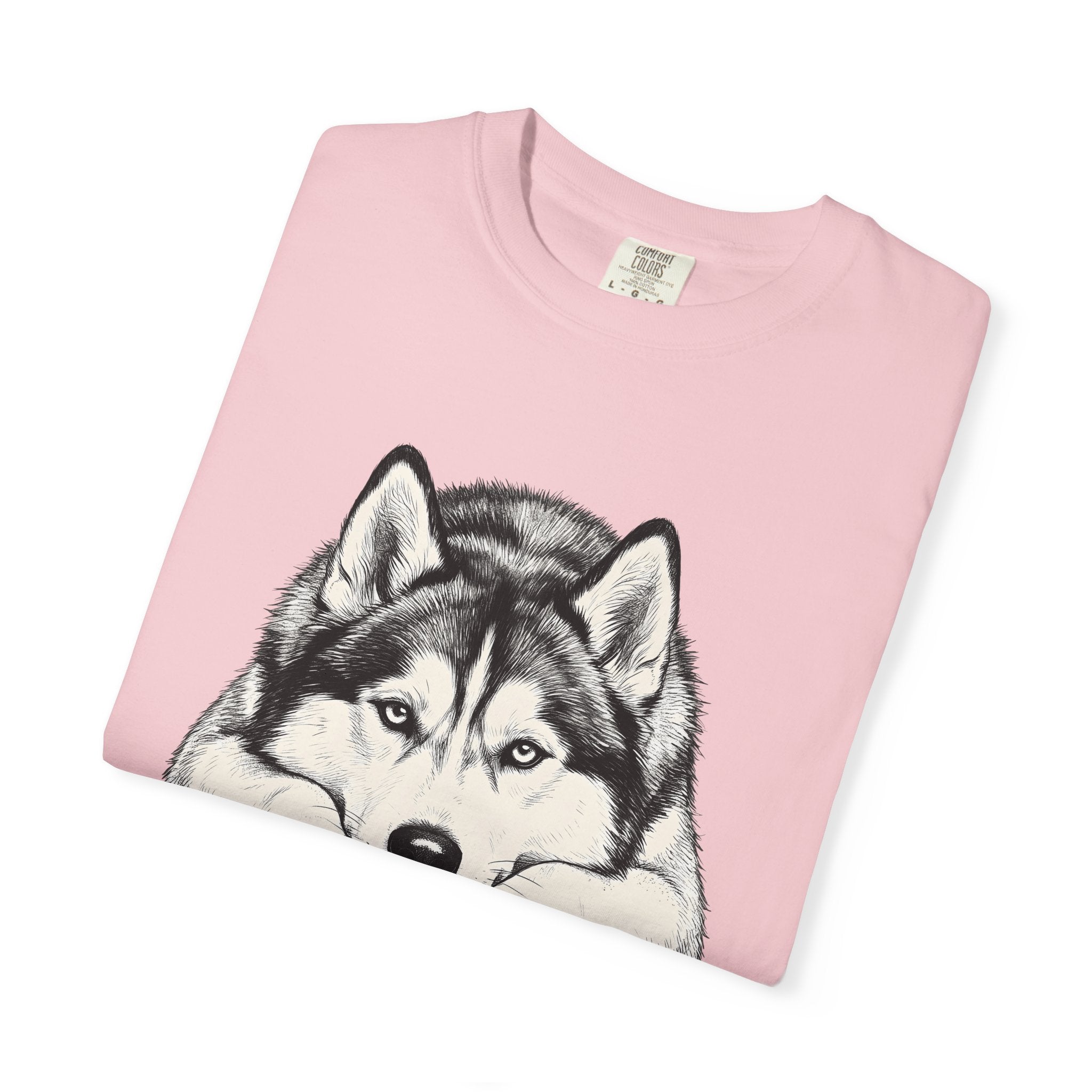 Husky Dog Shirt Dog Pet Gift Women Hand Drawn Tee Siberian Husky T-Shirt Dog Owner Fan Alaskan Malamute Tshirt Pet Graphic Minimalist Animal