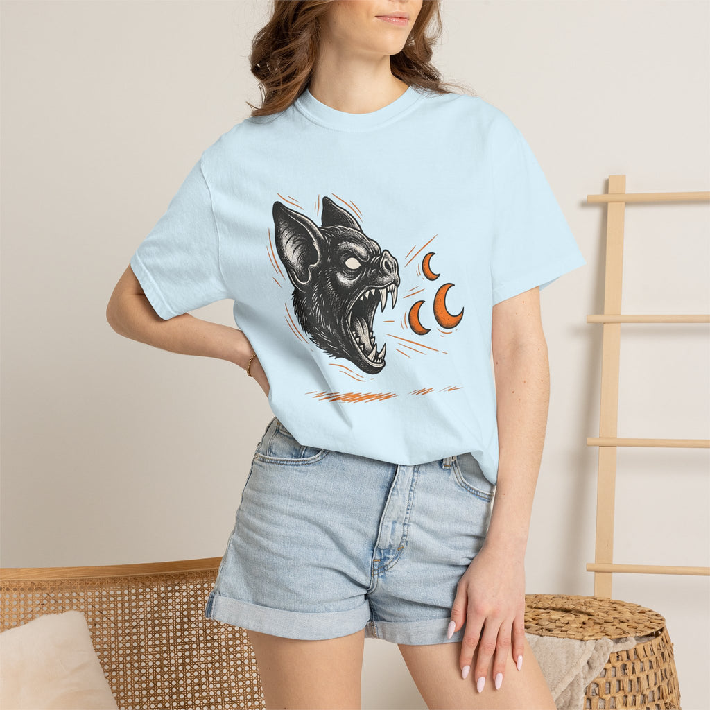 Bat Head Shirt Halloween Gothic Gift Women Tattoo Tee Bat T-Shirt Horror Fan Batwing Tshirt Dark Graphic Vintage Crescent Moon Tshirt