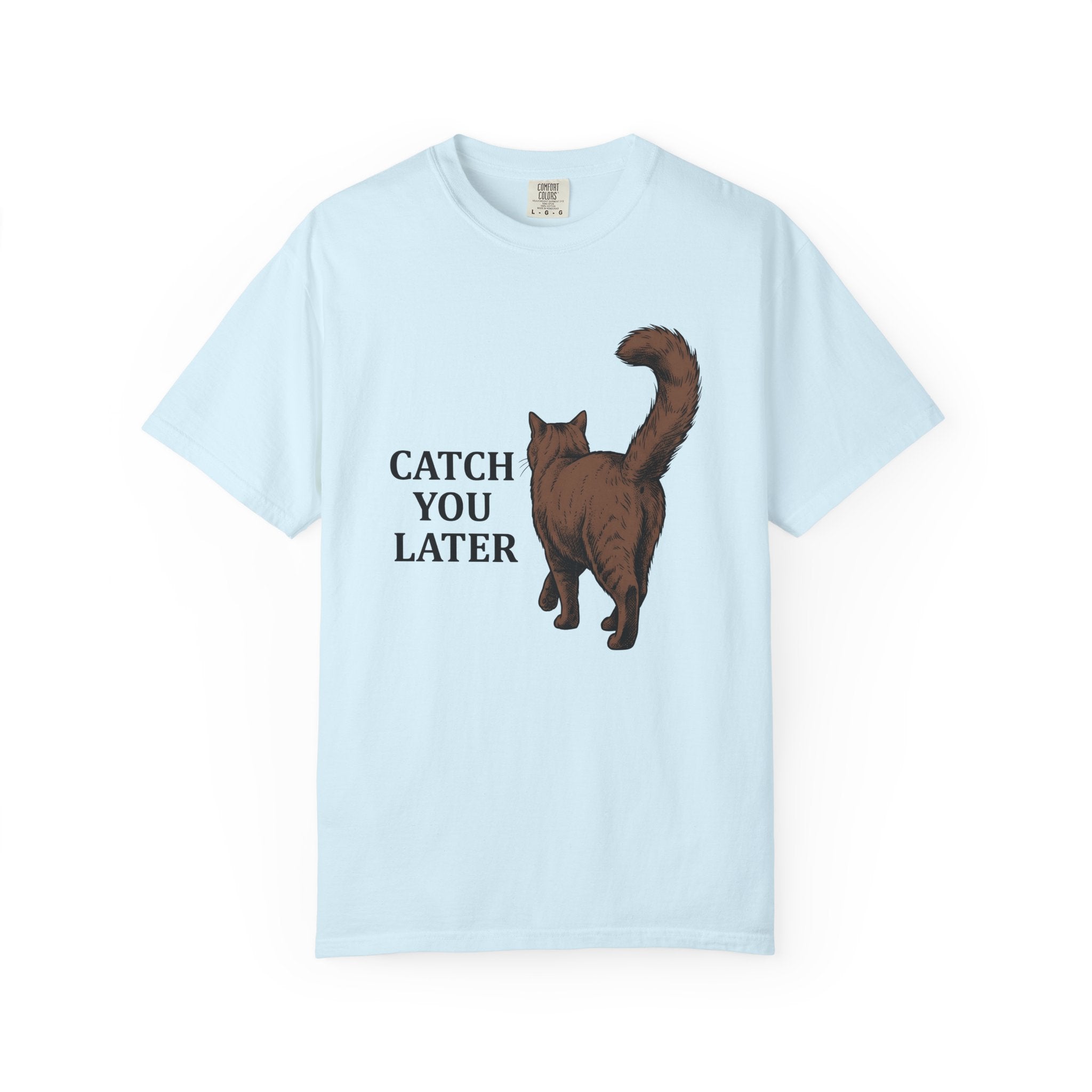 Cat Image Shirt Cat Laugh Gift Women Cartoon Tee Kitten T-Shirt Cat Fan Feline Tshirt Humor Graphic Classic Tail Tshirt