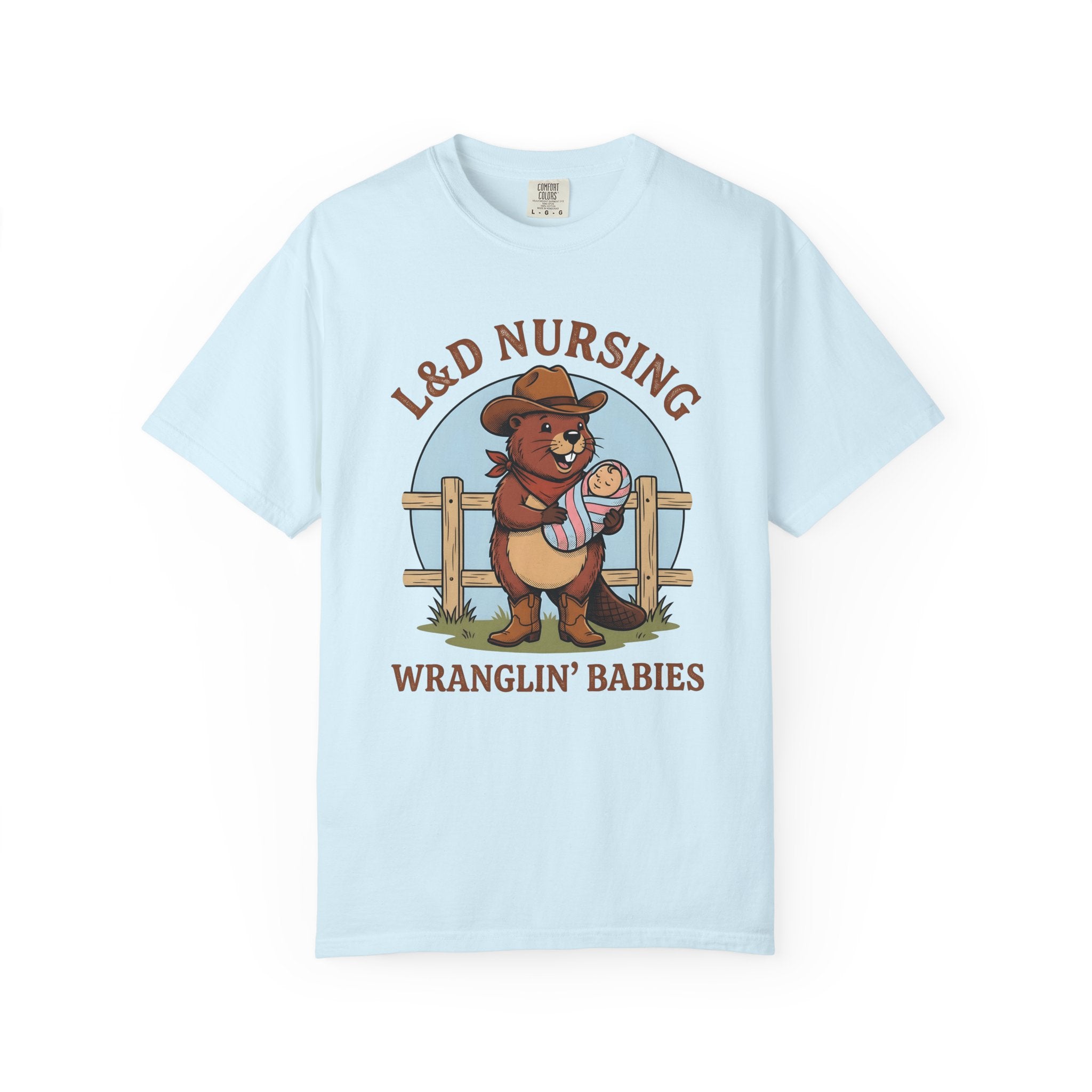 Cowboy Beaver Shirt Nurses Animal Gift Women Cartoon Tee Beaver T-Shirt Nurse Enthusiast Funny Tshirt Wildlife Graphic Vintage Baby Tshirt