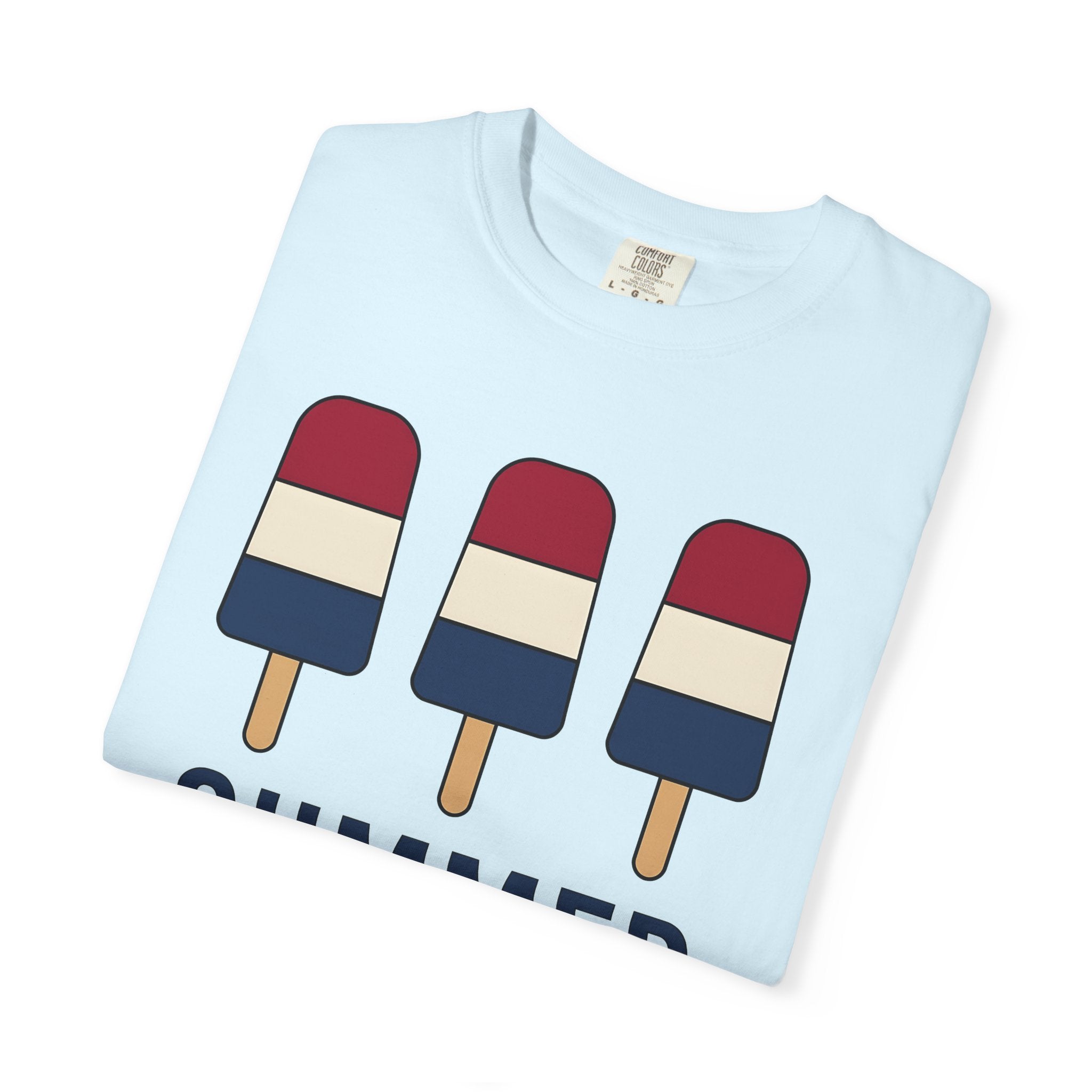 Bomb Pop Popsicle Shirt 4th Of July Summer Gift Women Minimalist Tee Ice Pop T-Shirt Independence Day Fan Simple Tshirt Seasonal Graphic