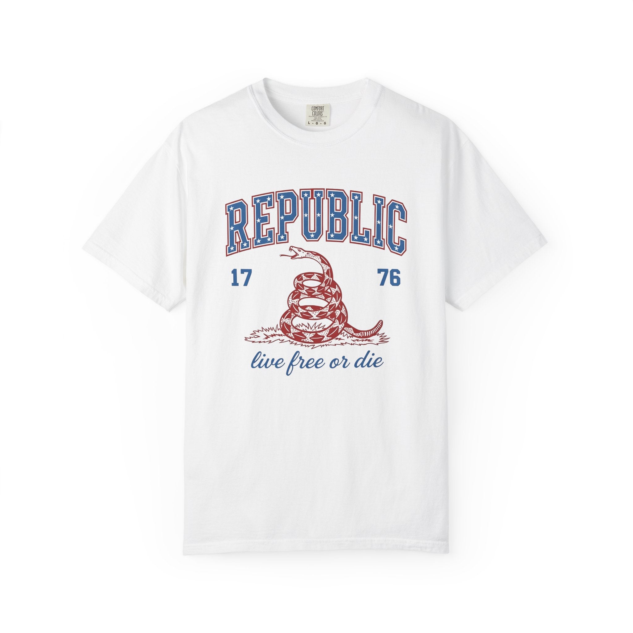Rattlesnake Graphic Shirt America Freedom Gift Women Patriotic Tee Snake T-Shirt American Fan Retro Tshirt Liberty Graphic Vintage Stars