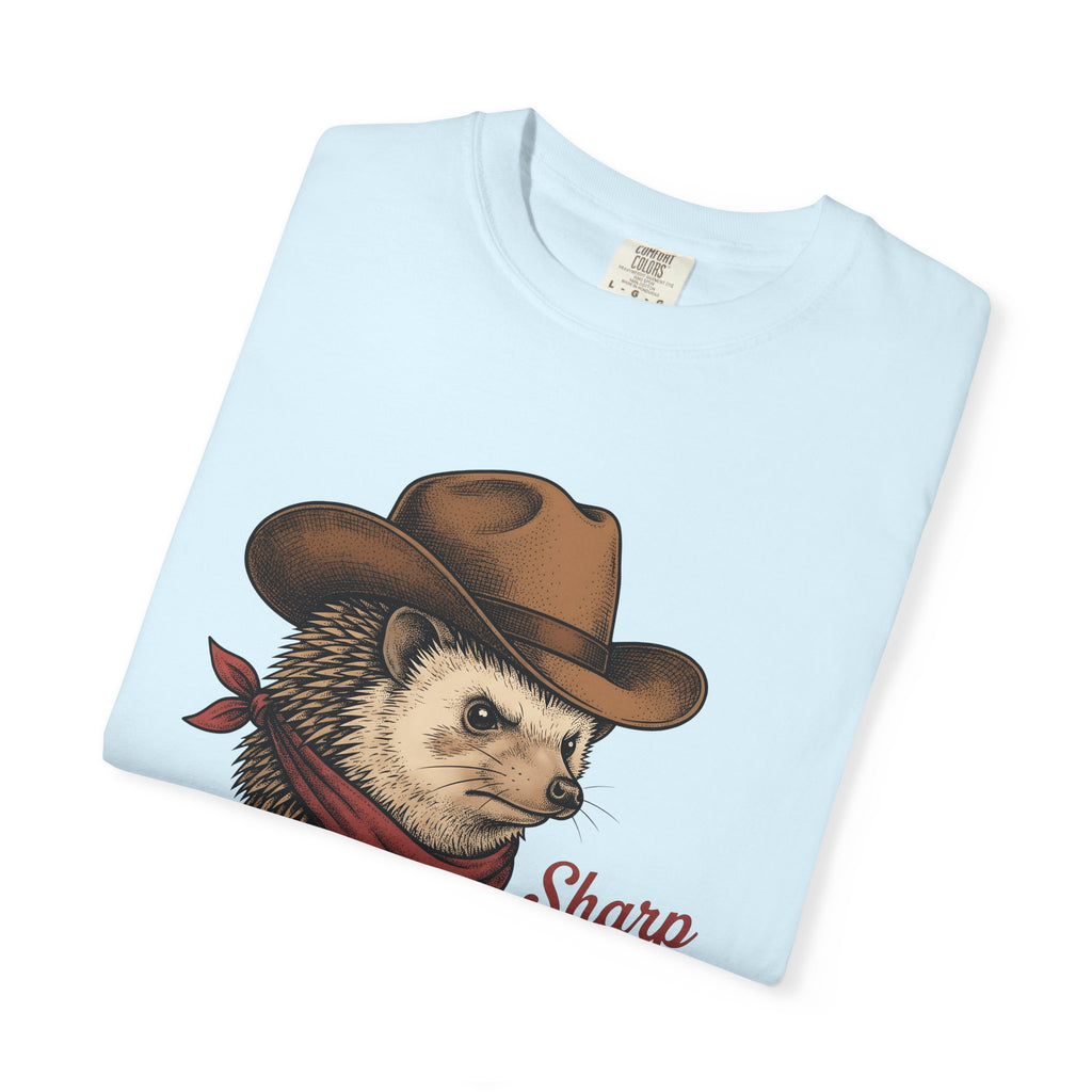 Cowboy Hedgehog Shirt Funny Animal Gift Women Vintage Tee Hedgehog T-Shirt Humor Fan Retro Tshirt Creature Graphic Hand Drawn Bandana Tshirt