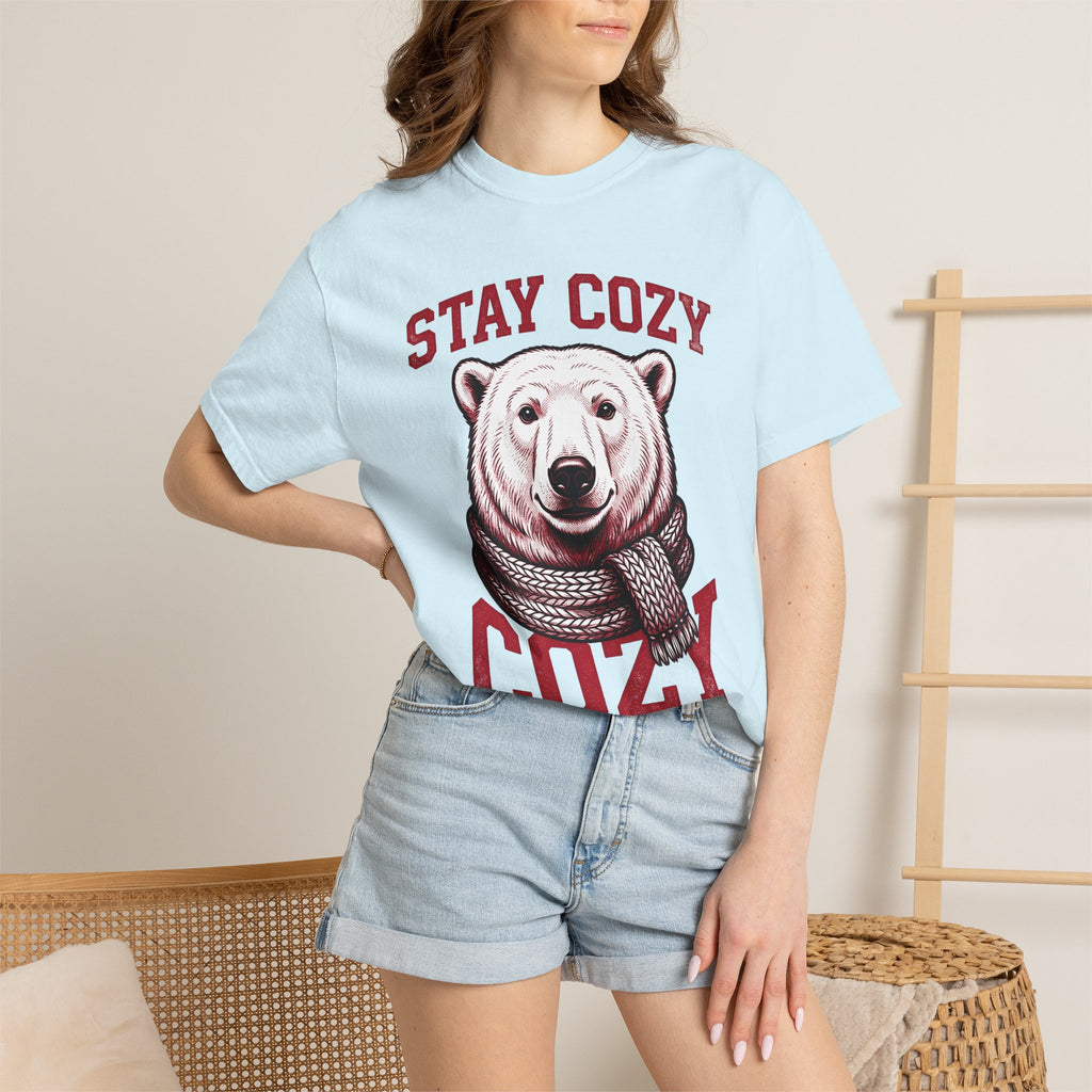 Polar Bear Shirt Christmas Winter Gift Women Vintage Tee Ursa T-Shirt Holiday Fan Retro Tshirt Frosty Graphic Hand Drawn Scarf Tshirt