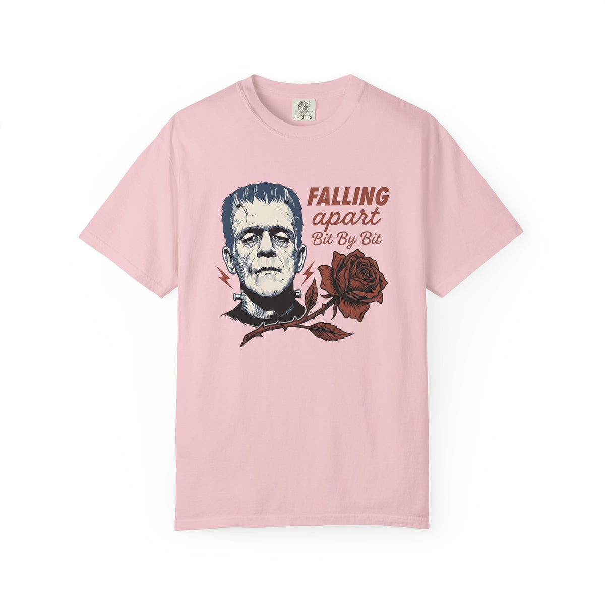 Frankenstein Creature Shirt Halloween Horror Gift Women Retro Tee Monster T-Shirt Horror Fan Scary Tshirt Macabre Graphic Sketch Flower