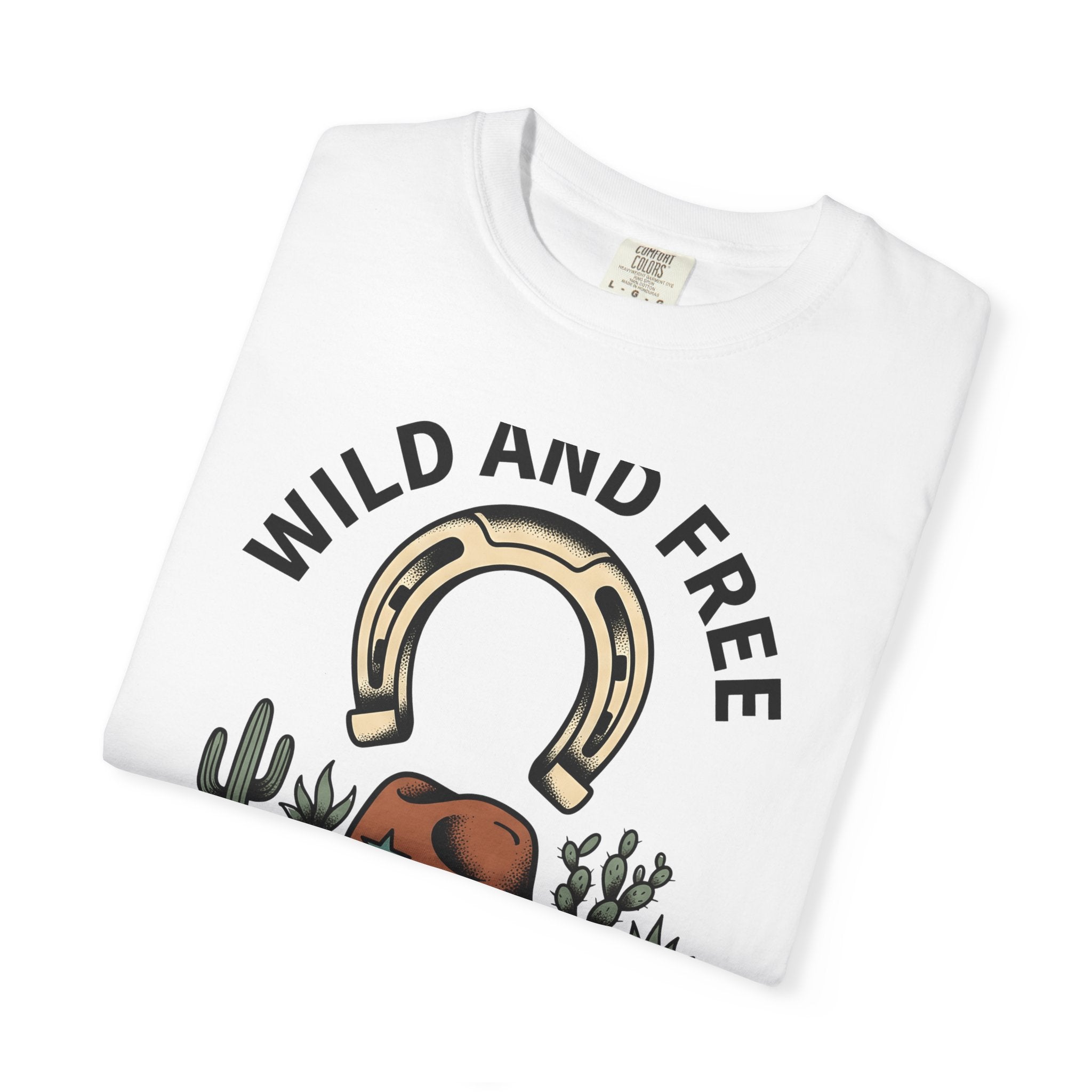 Cowboy Hat Shirt Cowgirl Ranch Gift Women Old West Tee Stetson T-Shirt Cowboy Fan Western Tshirt Farm Graphic Hand Drawn Horseshoe Tshirt