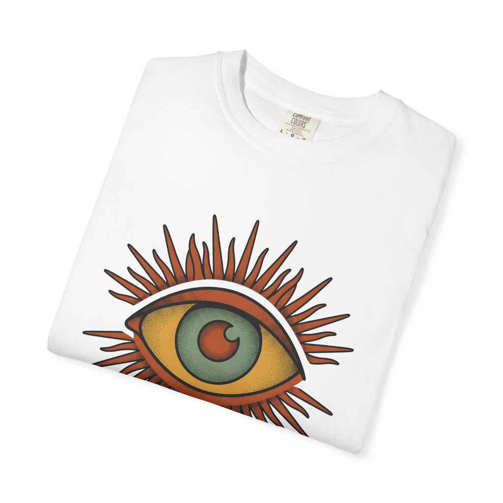 Sun Eye Shirt Boho Occult Gift Women Line Art Tee Sun T-Shirt Bohemian Enthusiast Illustration Graphic Hand Drawn Rays Tshirt