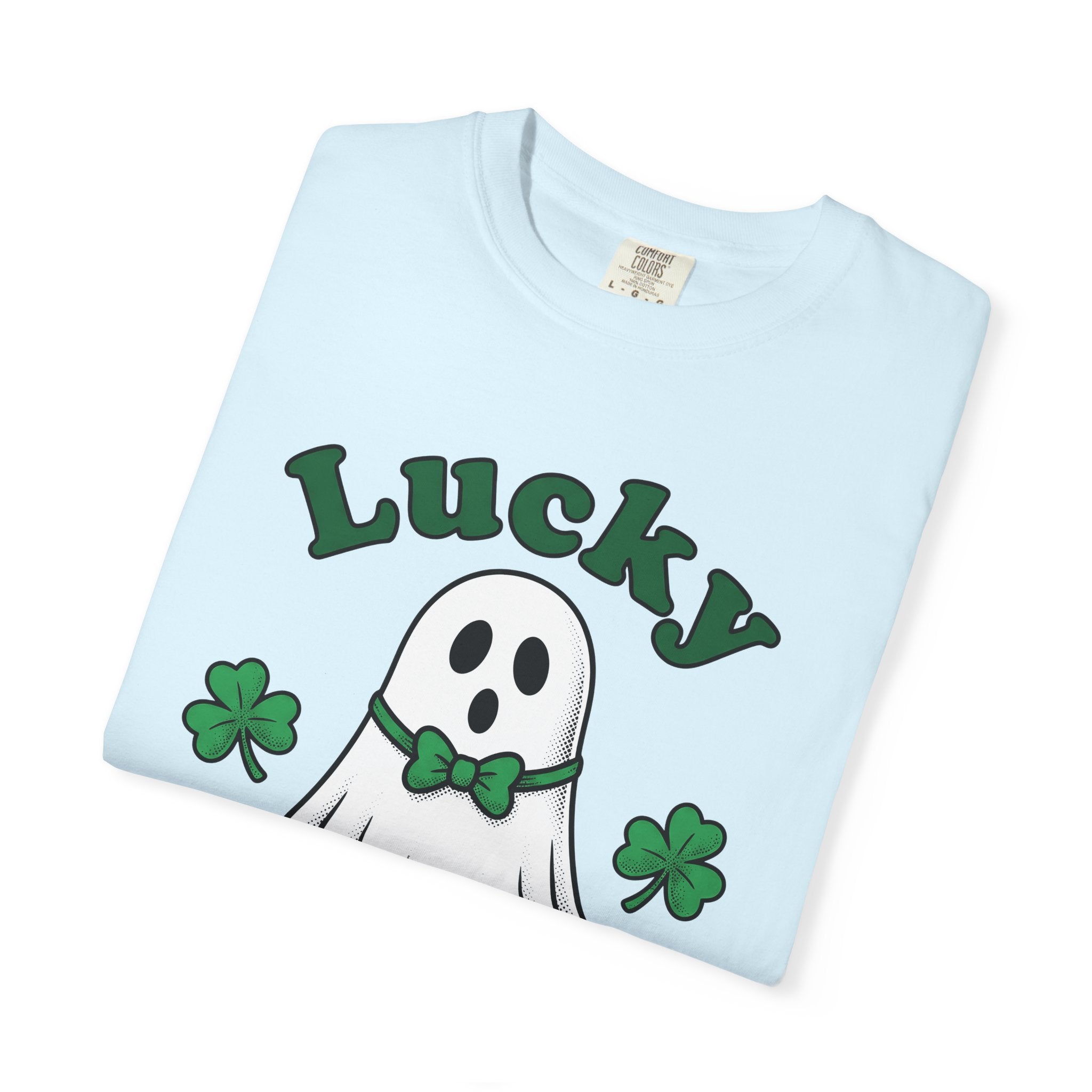Apparition Clover Shirt St Patrick's Day Satire Gift Women Sketch Tee Shamrock T-Shirt Luck Fan Doodle Tshirt Parody Graphic Line Art Ribbon