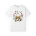 Easter Basket Shirt Easter Plants Gift Women Illustration Tee Easter Basket T-Shirt Easter Fan Spring Tshirt Floral Graphic Doodle Floral