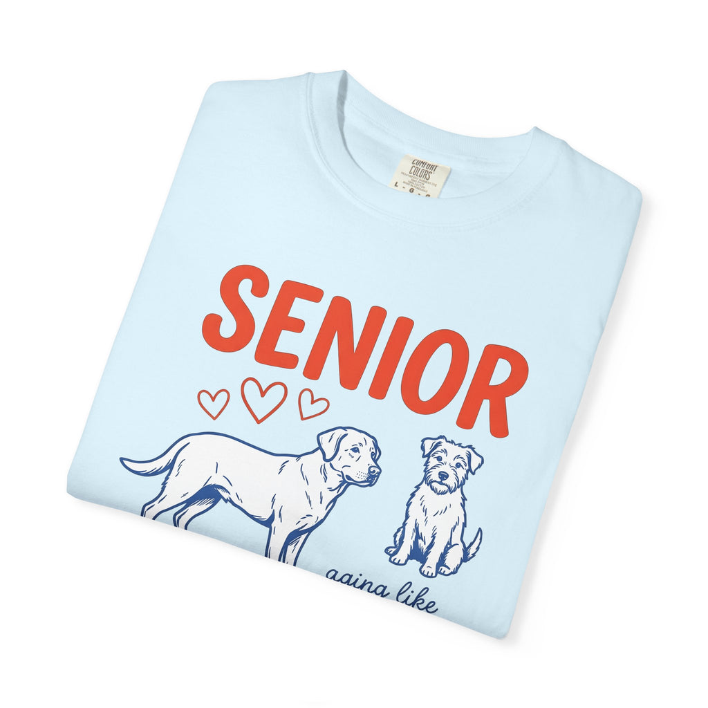 Senior Pups Shirt Dog Shelter Gift Women Cartoon Tee Puppy T-Shirt Dog Owner Dog Mom Tshirt Rescue Graphic Senior Puppy Nostalgic Heart