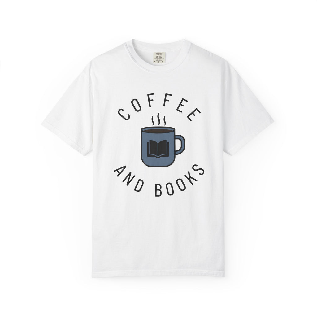 Espresso Cup Shirt Coffee Books Gift Women Sleek Tee Coffee Mug T-Shirt Coffee Fan Minimalist Tshirt Literary Graphic Chic Tome Tshirt