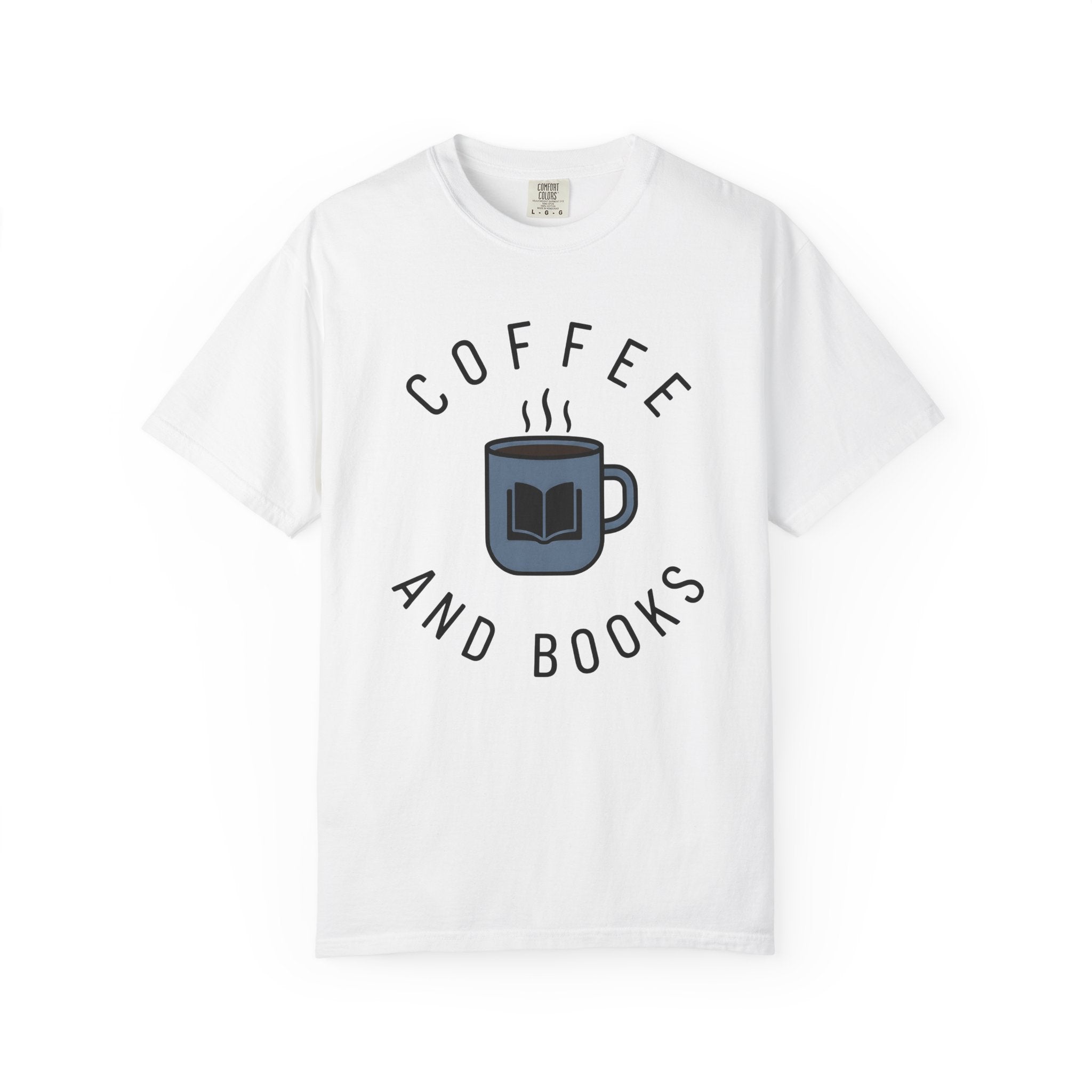 Espresso Cup Shirt Coffee Books Gift Women Sleek Tee Coffee Mug T-Shirt Coffee Fan Minimalist Tshirt Literary Graphic Chic Tome Tshirt
