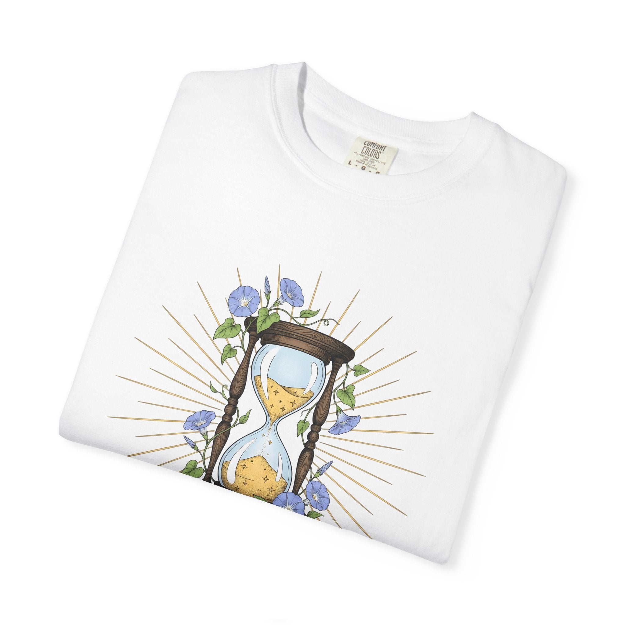 Hourglass Floral Shirt Boho Chic Celestial Gift Women Boho Tee Sand Timer T-Shirt Bohemian Fan Hippie Tshirt Galaxy Graphic Vintage Gears