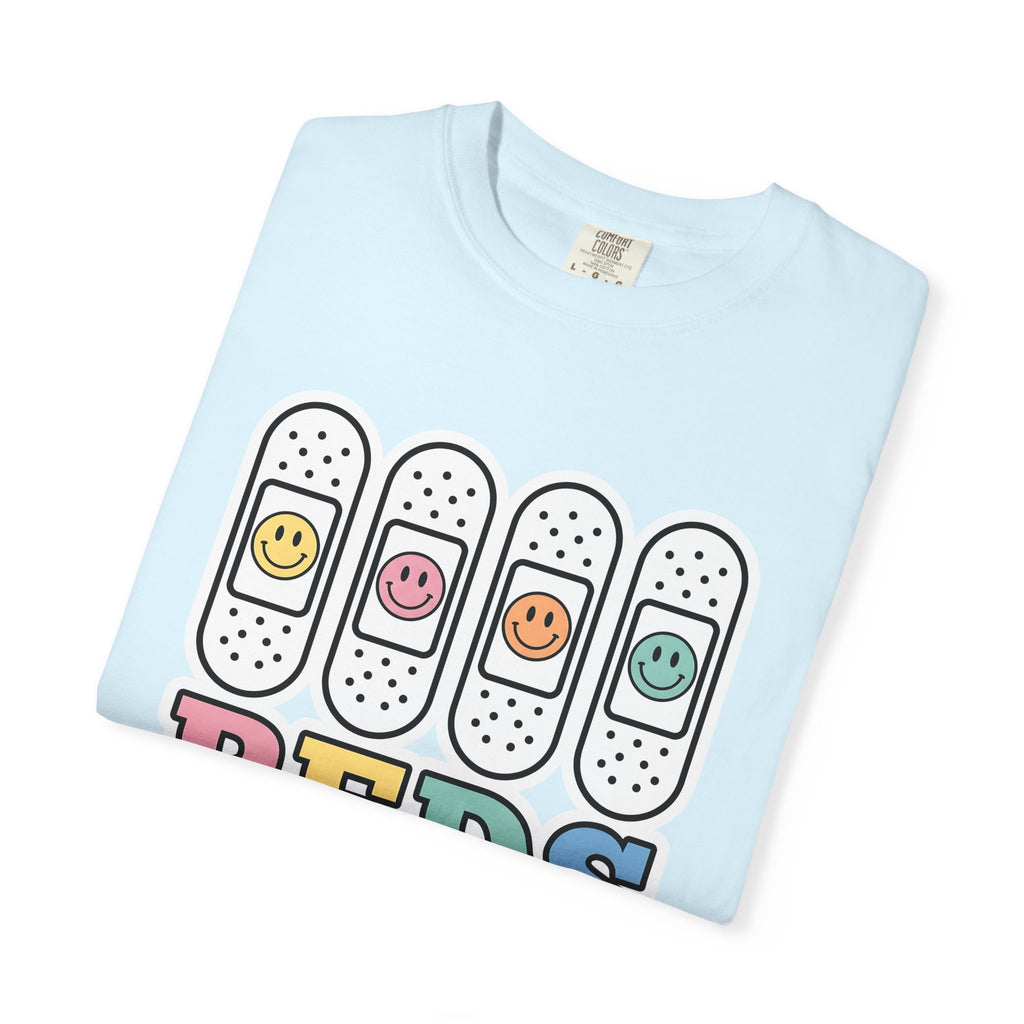 Bandage Happy Faces Shirt Nurses Children Gift Women Cartoon Tee Bandages T-Shirt Nurse Enthusiast Comic Tshirt Kids Graphic Sketch Light