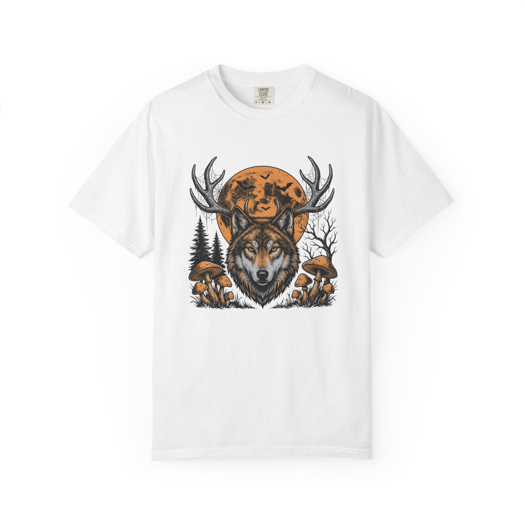 Wolf Moon Shirt Animals Nature Gift Women Gothic Tee Lunar T-Shirt Wildlife Fan Dark Tshirt Environment Graphic Vintage Mushrooms Tshirt