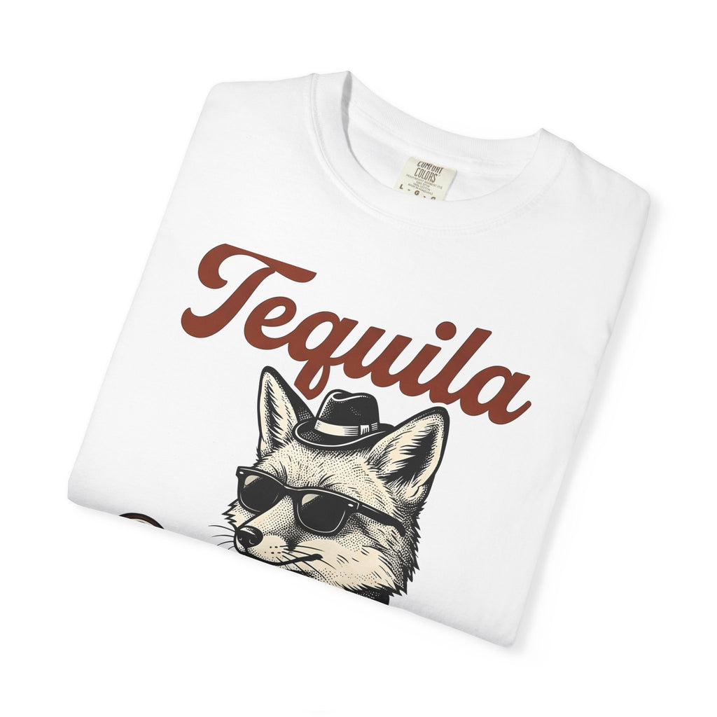 Fox Drink Shirt Tequila Wildlife Gift Women Retro Tee Fox T-Shirt Liquor Fan Vintage Tshirt Animal Graphic Sketch Shades Tshirt