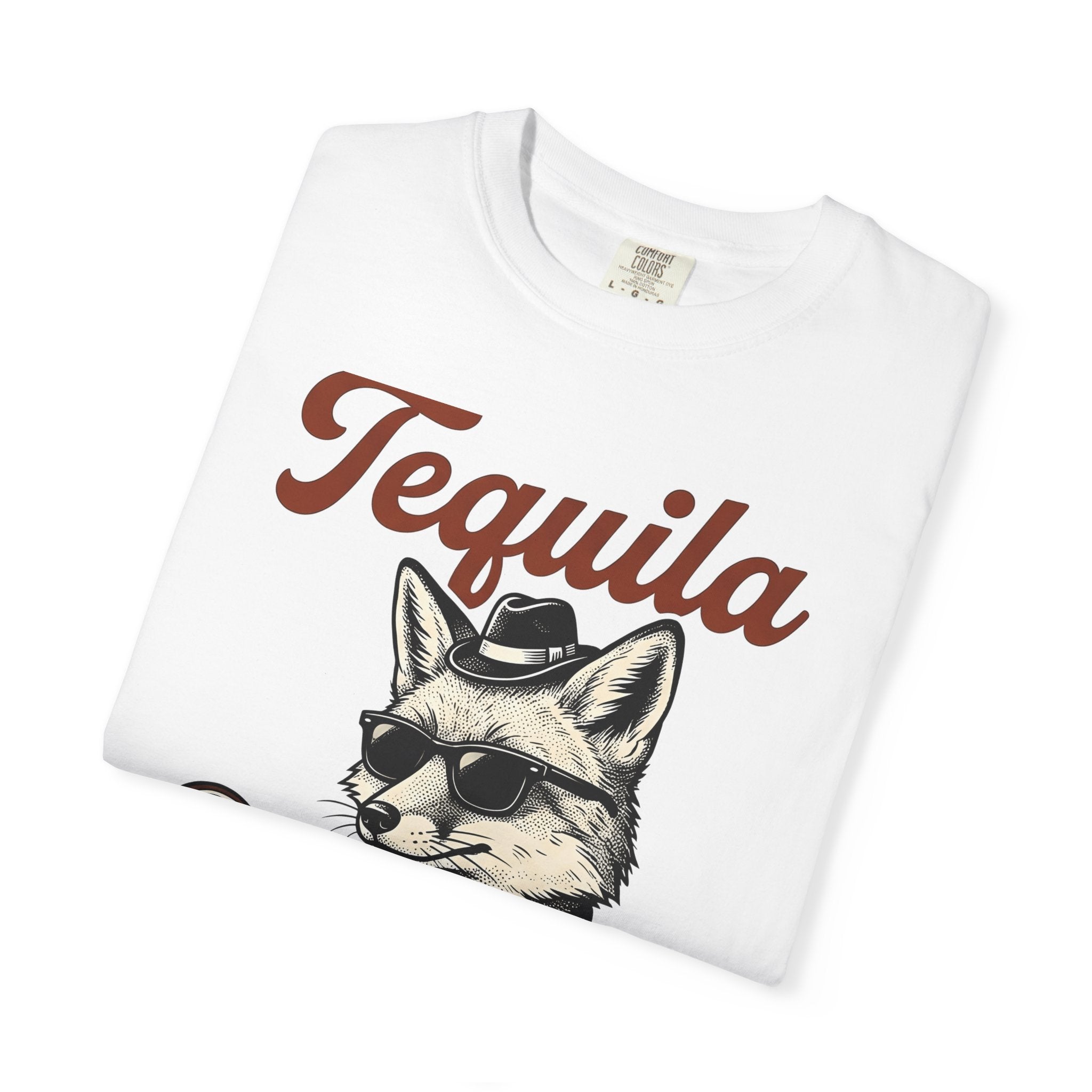 Fox Drink Shirt Tequila Wildlife Gift Women Retro Tee Fox T-Shirt Liquor Fan Vintage Tshirt Animal Graphic Sketch Shades Tshirt