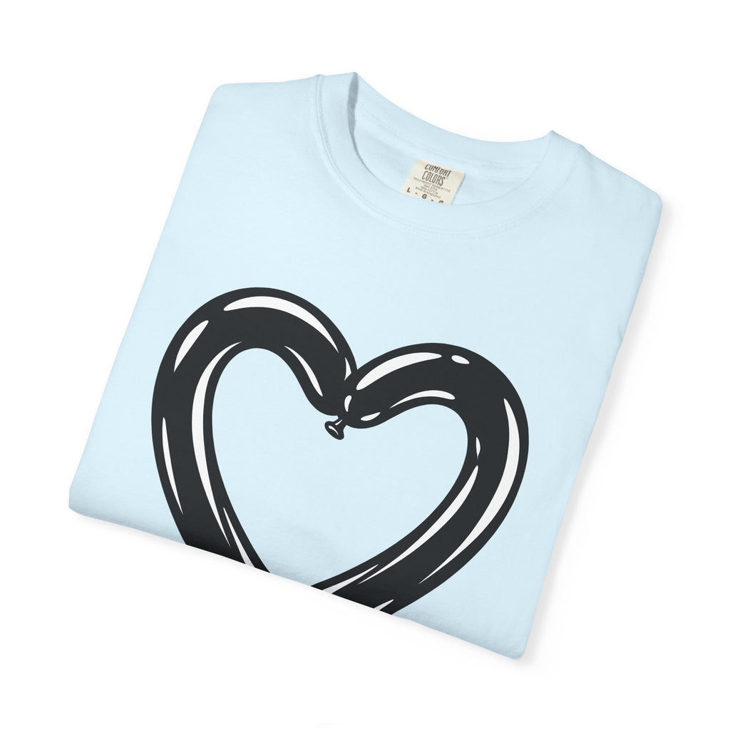 Balloon Heart Shirt Love Valentines Gift Women Flat Design Tee Heart Balloon T-Shirt Romance Fan Minimalist Tshirt Cupid Graphic Clean Heart