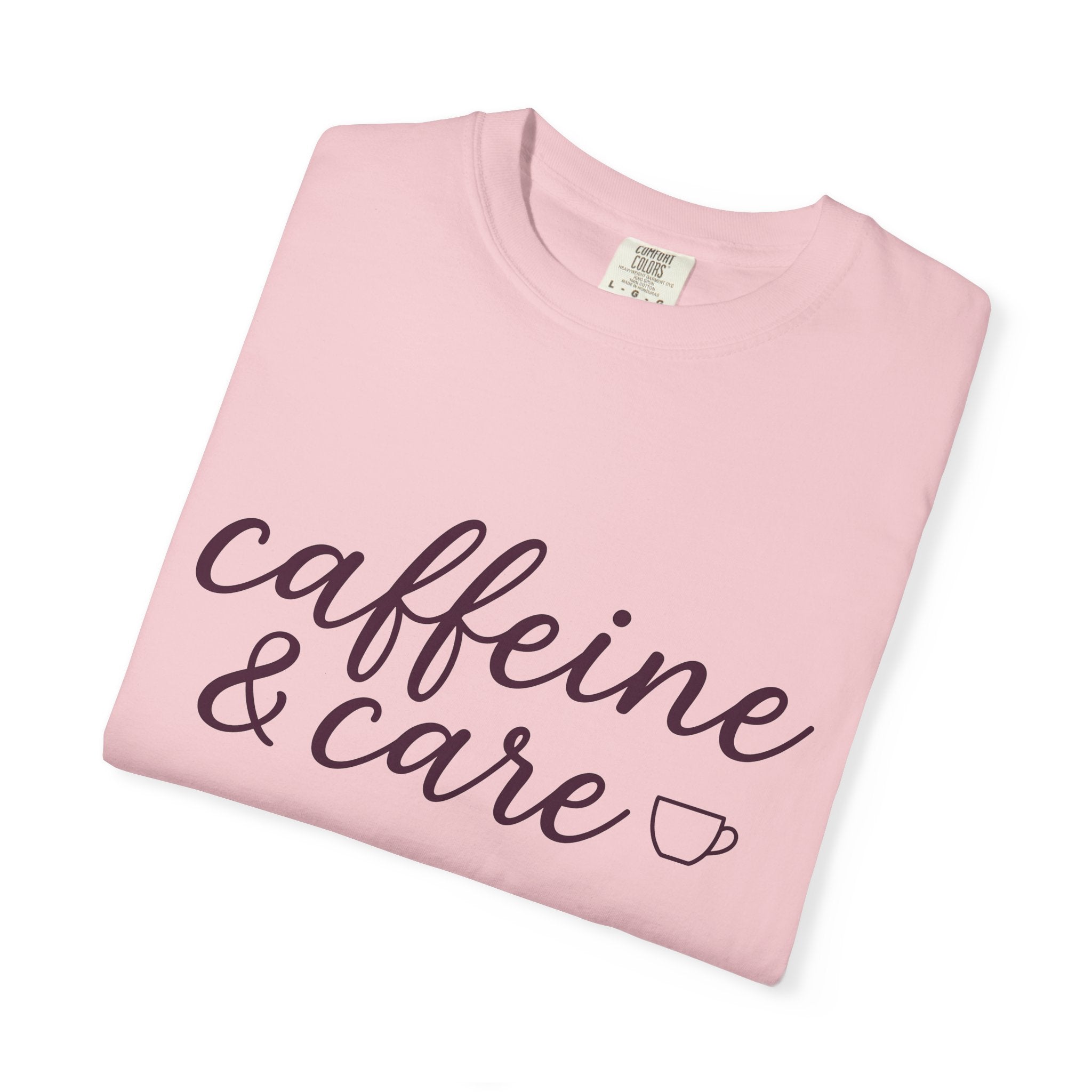 Coffee Cup Shirt Nurses Latte Gift Women Cursive Tee Mug T-Shirt Nurse Enthusiast Handwritten Tshirt Coffee Graphic Clean Comforting Tshirt
