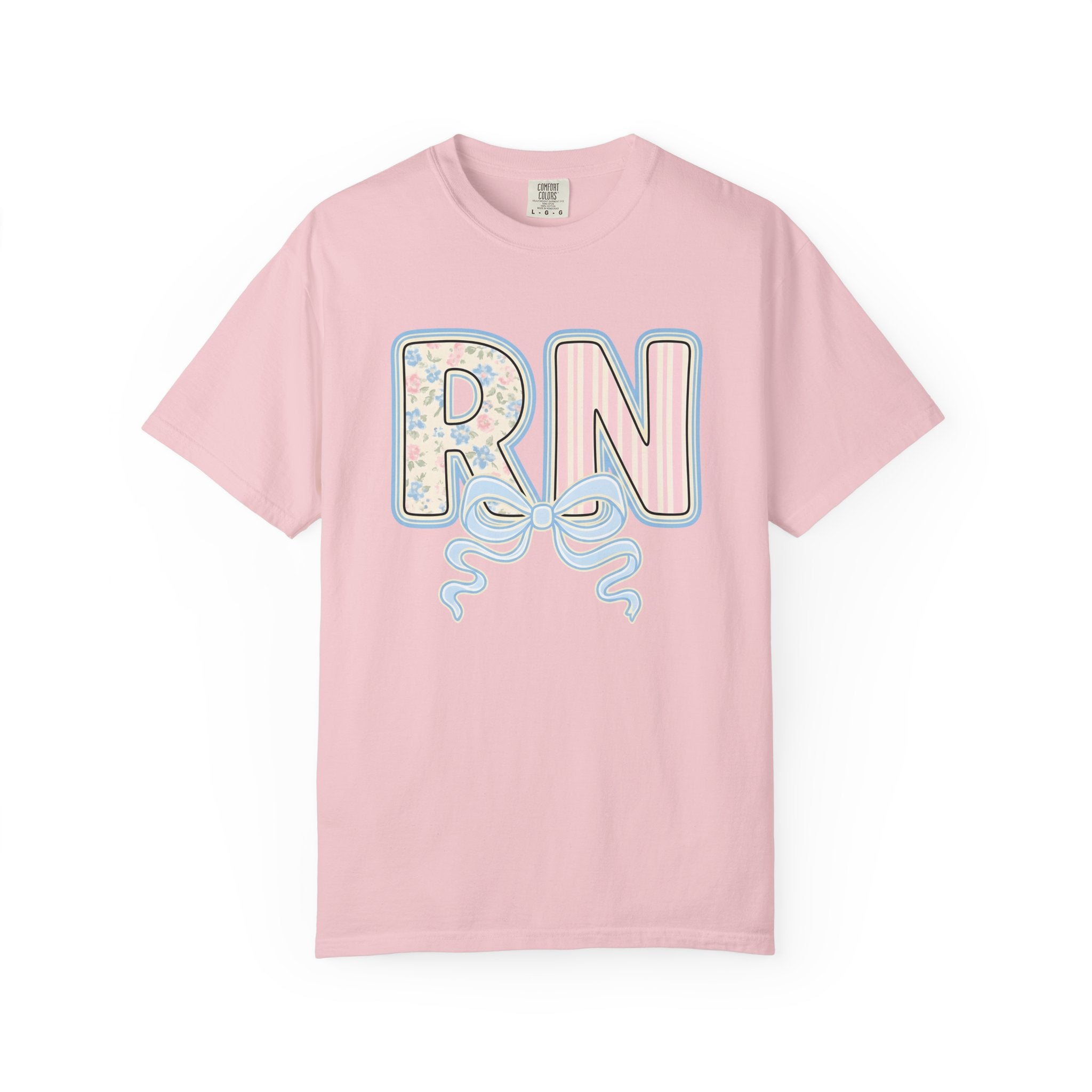 Bloom Monogram Shirt Nurse Appearance Gift Women Muted Hues Tee Monogram T-Shirt Healthcare Enthusiast Pastel Tshirt Beauty Graphic Classic