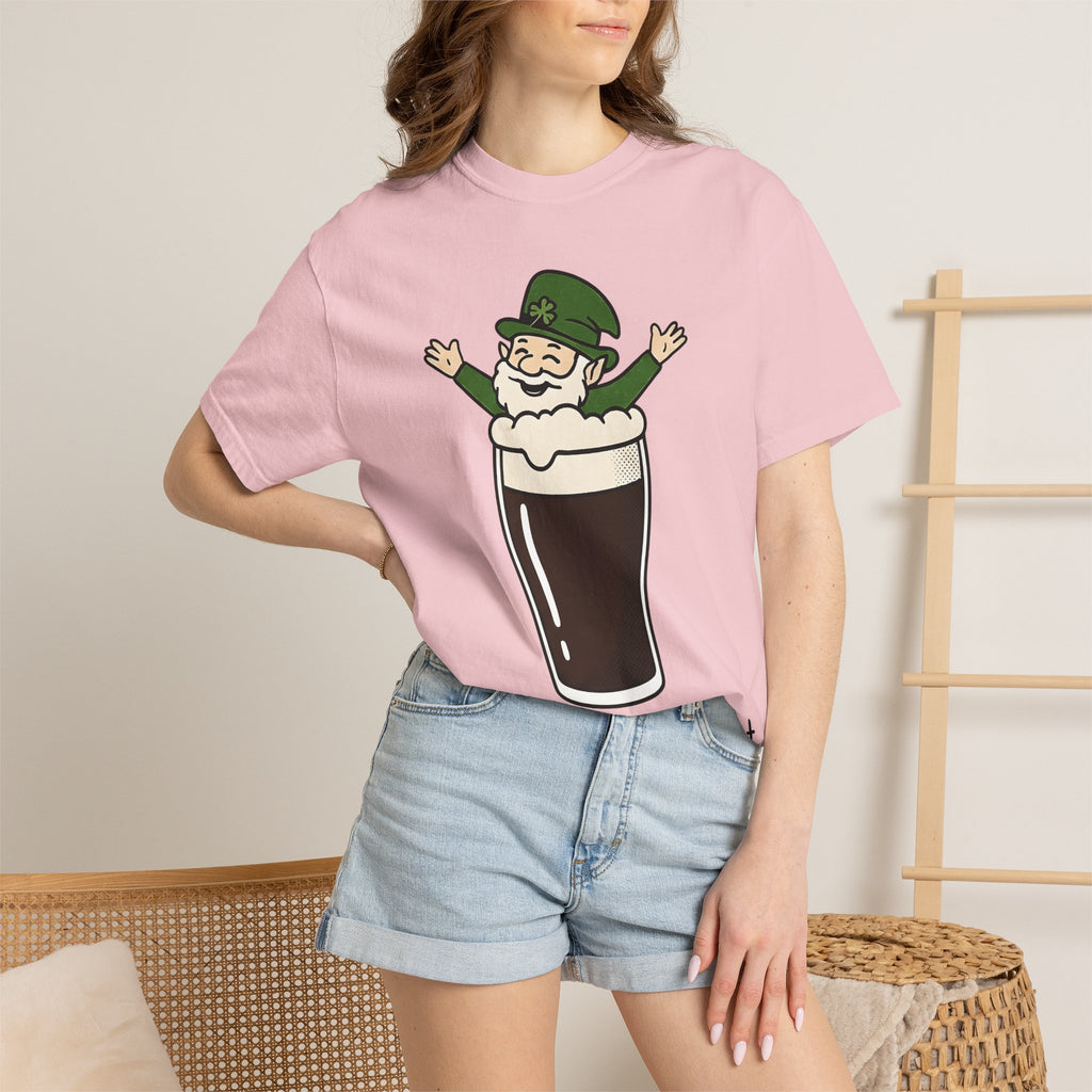 Leprechaun Mug Shirt St Patrick's Day Lager Gift Women Comic Tee Beer Mug T-Shirt St Patricks Fan Cartoon Tshirt Beer Graphic Hand Drawn