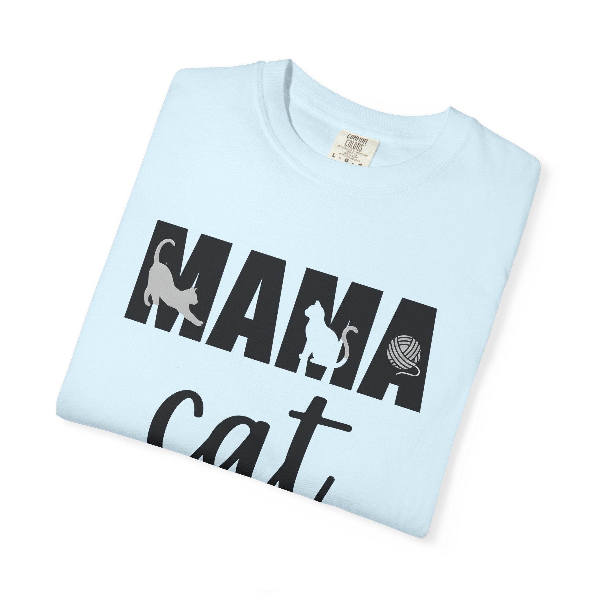 Cat Silhouette Shirt Cat Mom Pet Gift Women Bold Tee Kitten T-Shirt Cat Lady Fan Feline Tshirt Animal Graphic Minimalist Yarn Tshirt