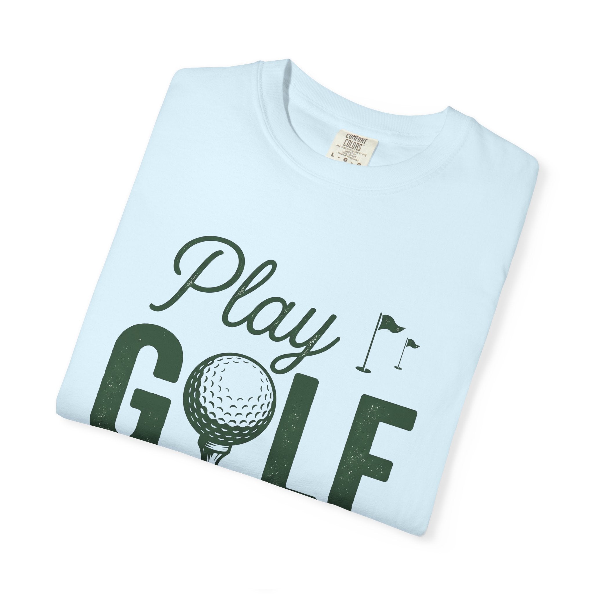 Golf Ball Tee Shirt Golf Hiking Gift Women Hand Drawn Tee Golf Tee Golfing Enthusiast Drawing Illustration Trekker Graphic Sketch Flag