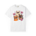 Cat Trio Shirt St. Valentine's Day Animal Gift Women Comic Tee Kittens T-Shirt Valentine Fan Cartoon Tshirt Creature Graphic Vintage Heart