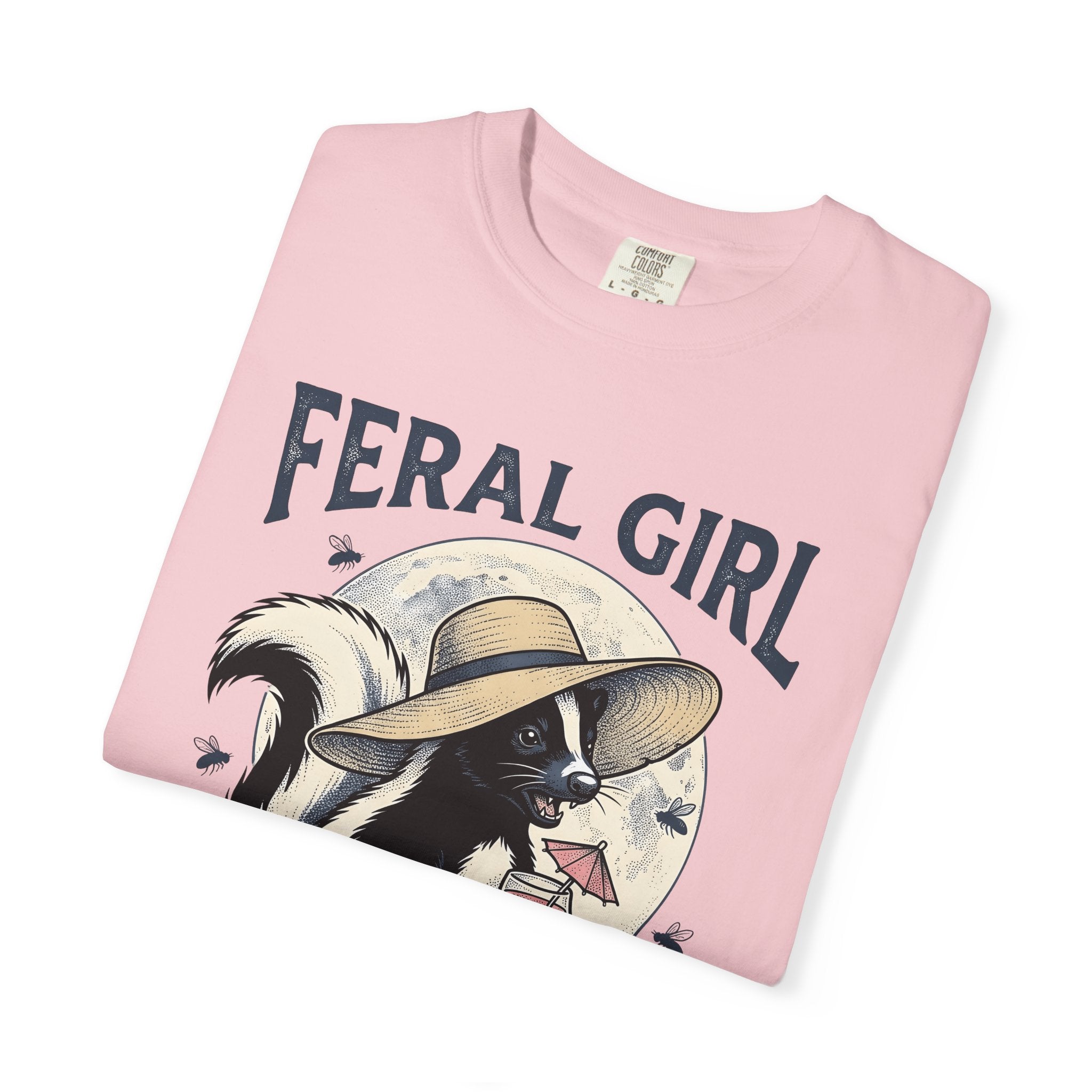 Skunk Cap Shirt Summer Wildlife Gift Women Retro Tee Skunk Hat T-Shirt Vacation Fan Outdoors Graphic Tshirt Sketch Drink Tshirt