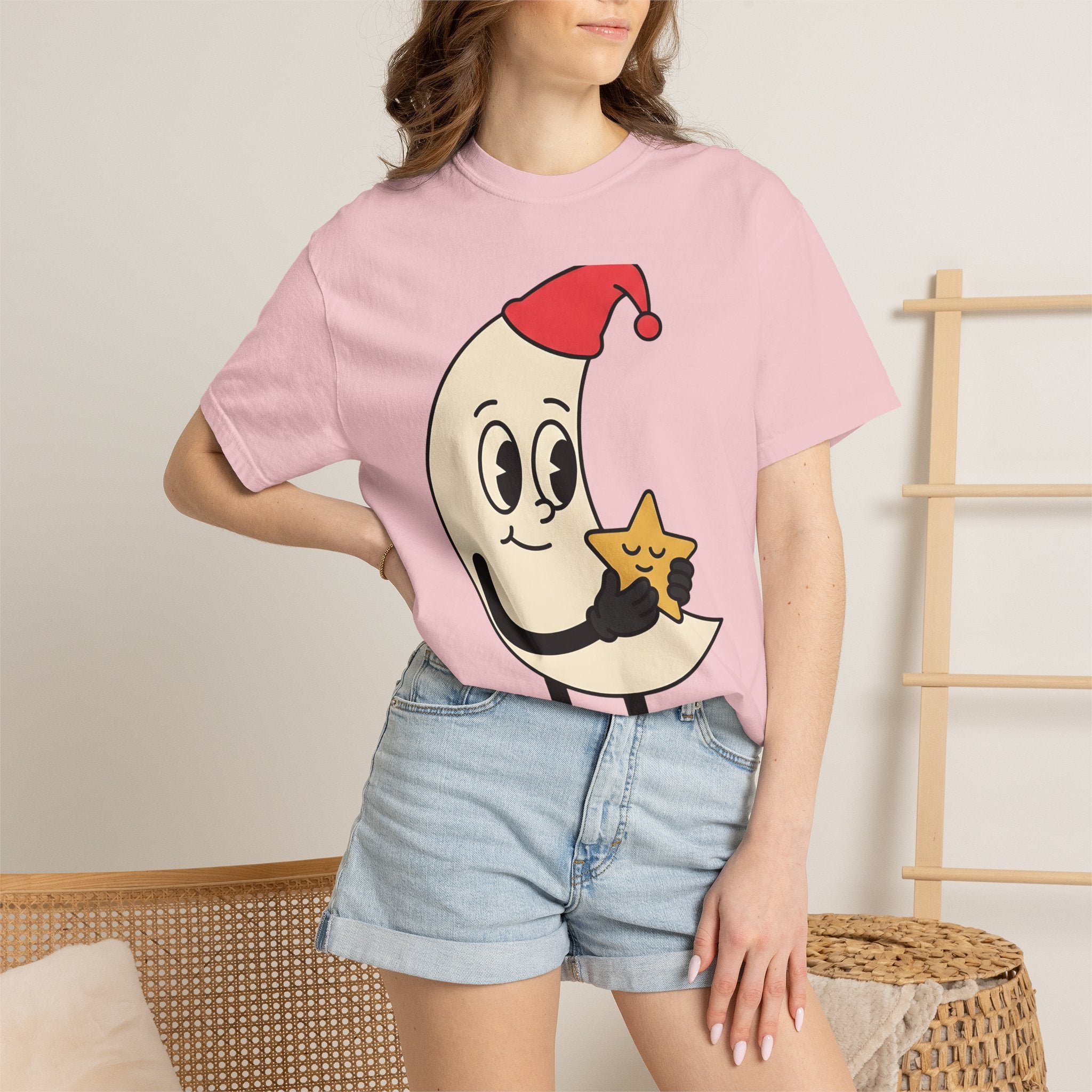 Moon Star Shirt St. Valentine's Day Love Gift Women Cute Tee Galaxy T-Shirt Valentine Fan Kawaii Tshirt Romance Graphic Retro Hat Tshirt