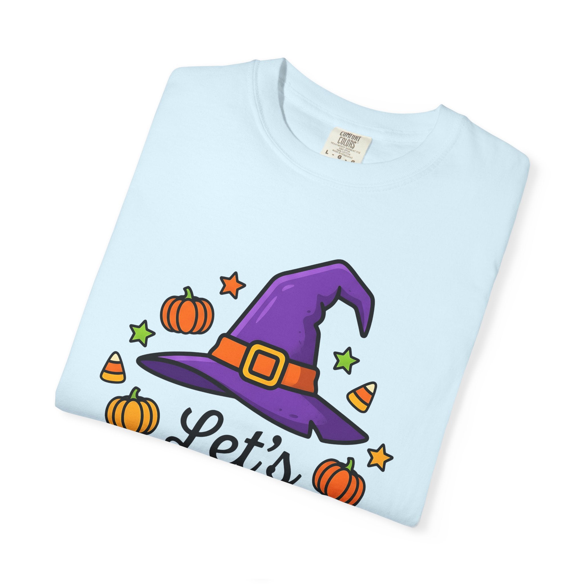 Wizard Hat Shirt Halloween Scary Gift Women Comic Tee Pointy Hat T-Shirt Horror Fan Spooky Graphic Tshirt Vintage Jack O Lantern Tshirt
