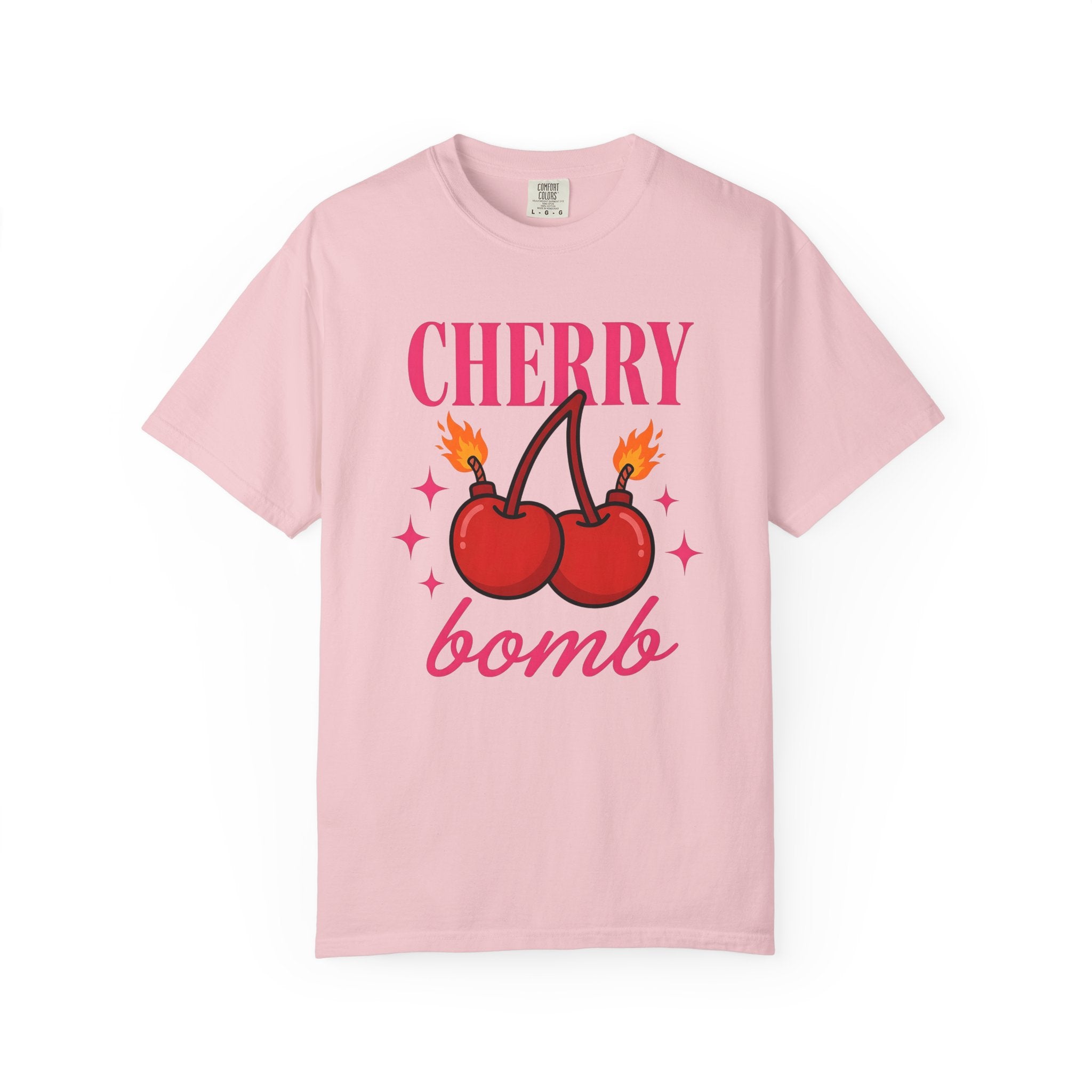 Cherry Bomb Illustration Shirt St Valentine's Day Partners Gift Women Comic Tee Cherry Bomb T-Shirt Valentine Fan Comic Tshirt Couples