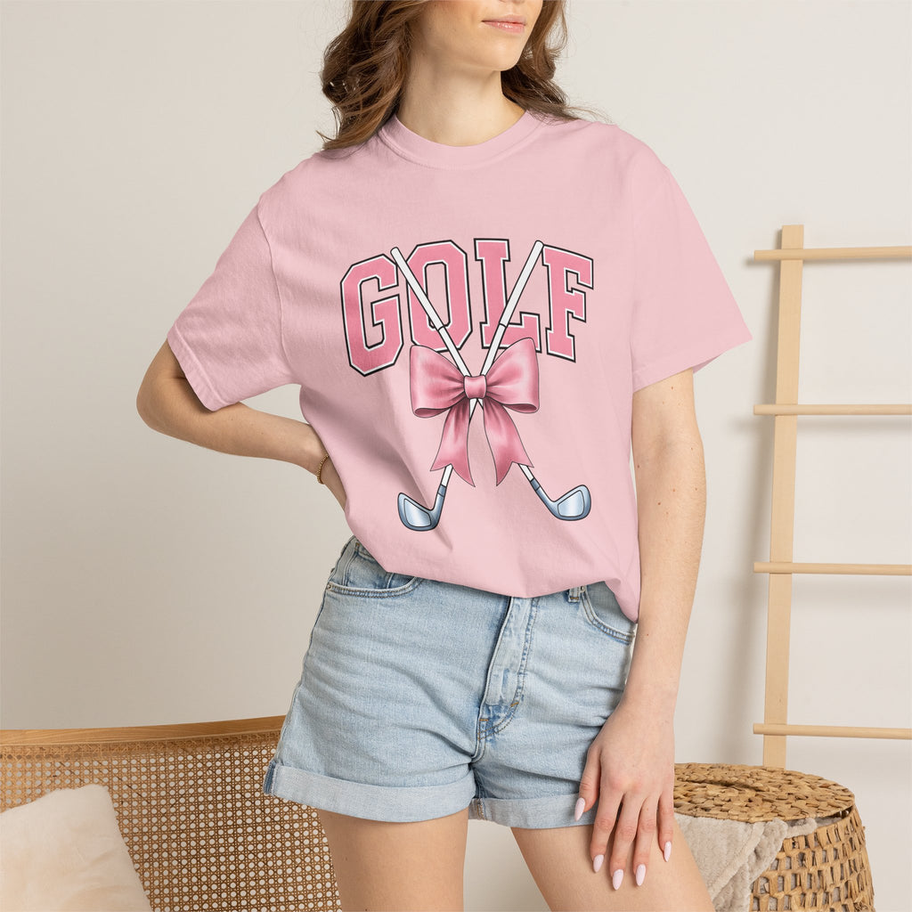 Golf Gear Shirt Golf Females Gift Women Cartoon Tee Golf Equipment T-Shirt Golfer Fan Comic Tshirt Ladies Graphic Old School Knot Tshirt