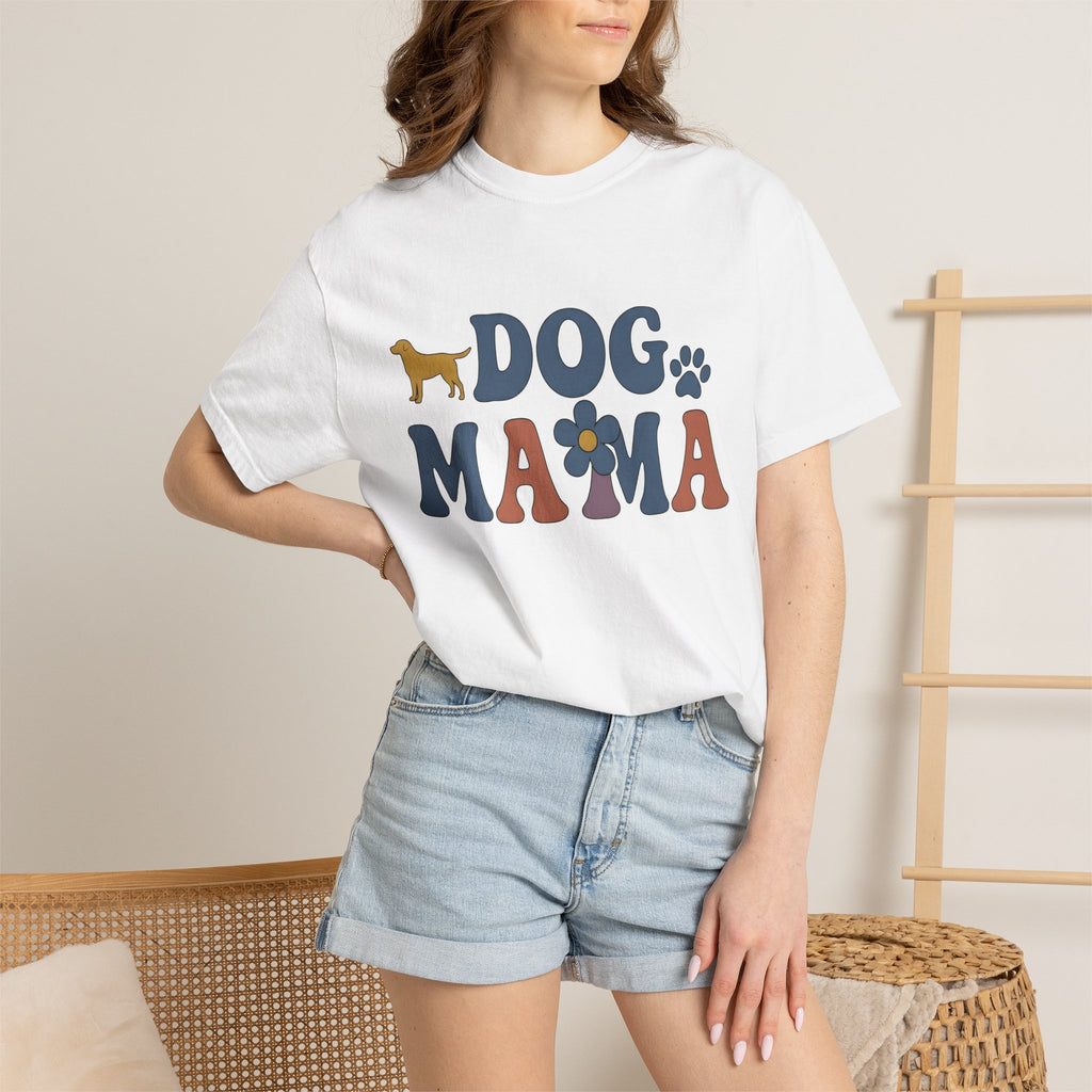 Dog Illustration Shirt Dog Animal Gift Women Cute Tee Puppy T-Shirt Dog Owner Dog Fan Canine Graphic Vintage Blossom Tshirt