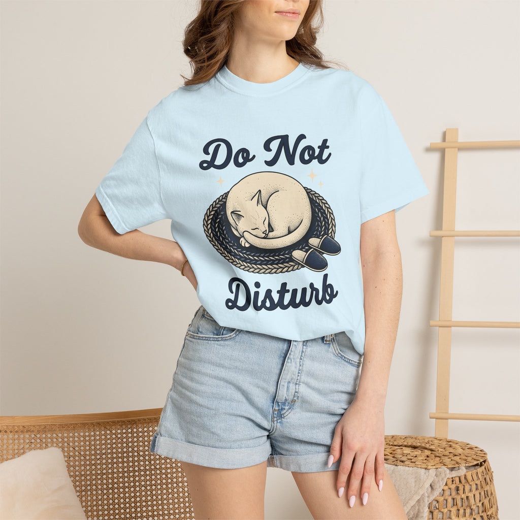 Napping Cat Shirt Cat Comfort Gift Women Retro Tee Kitten T-Shirt Cat Fan Vintage Tshirt Cozy Graphic Sketch House Shoes Tshirt