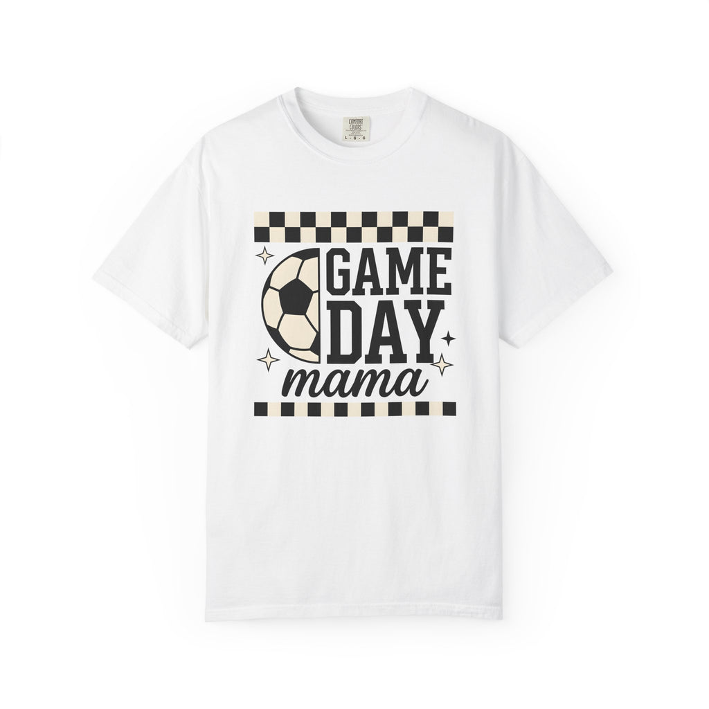 Soccer Ball Shirt Mom Sports Gift Women Bold Graphic Tee Football T-Shirt Soccer Mom Fan Graphic Tshirt Athlete Graphic Retro Checkerboard