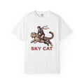 Flyer Sitting Leopard Shirt Cat Journey Gift Women Classic Tee Leopard T-Shirt Cat Fan Vintage Tshirt Travel Graphic Line Art Bandana Tshirt