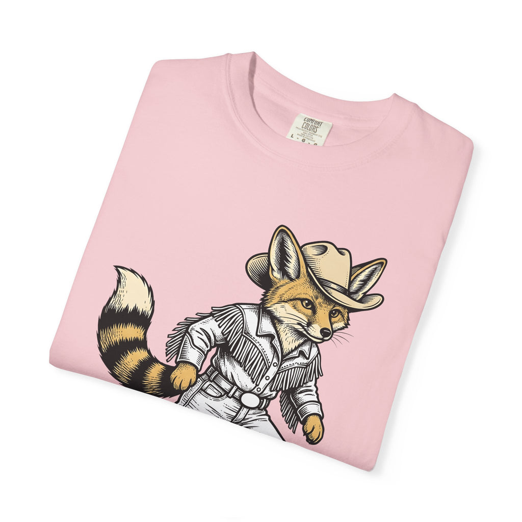 Fox Cowgirl Shirt Cowgirl Fauna Gift Women Hand Drawn Tee Vixen T-Shirt Cowboy Fan Wildlife Graphic Kitten Line Art Cowboy Boots Tshirt