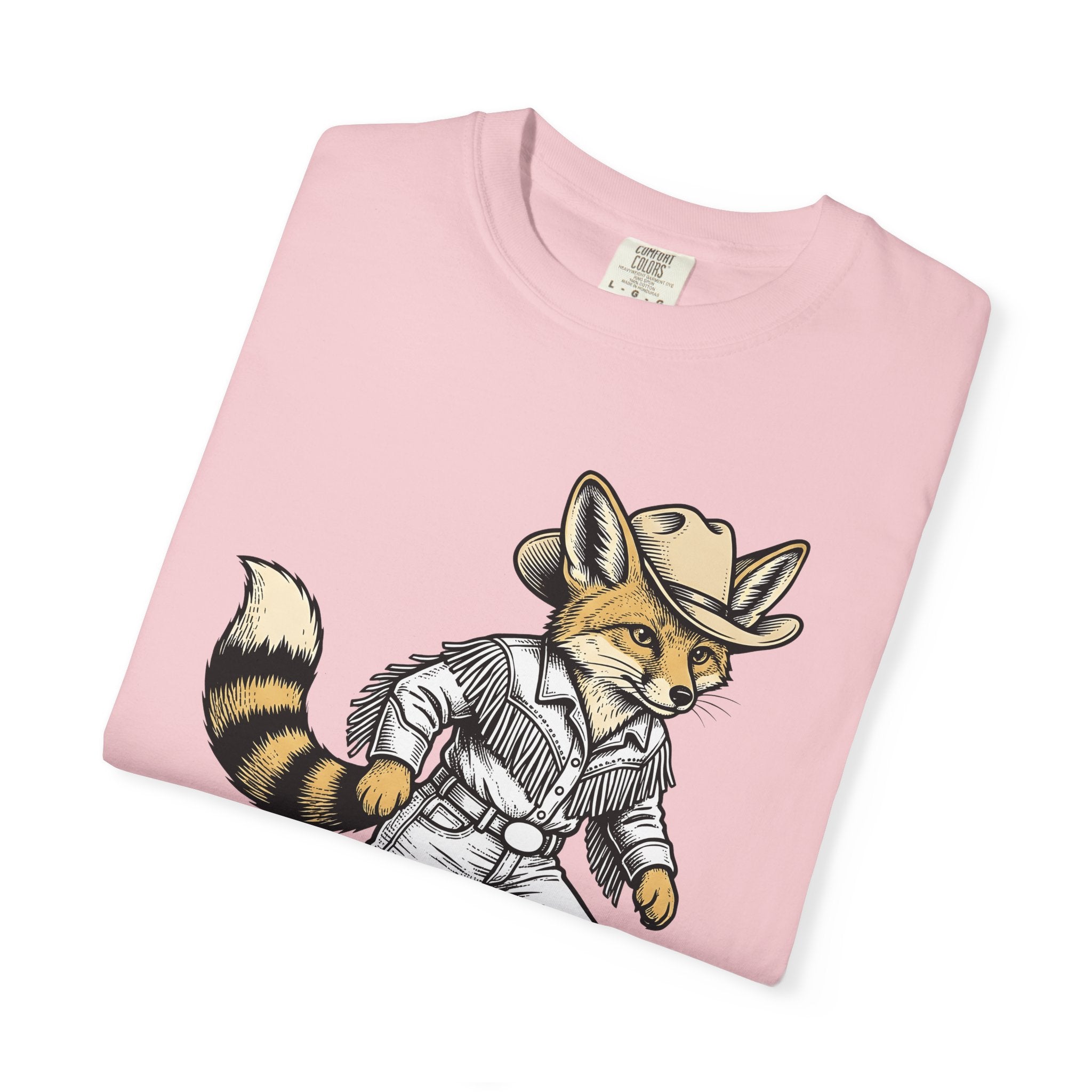 Fox Cowgirl Shirt Cowgirl Fauna Gift Women Hand Drawn Tee Vixen T-Shirt Cowboy Fan Wildlife Graphic Kitten Line Art Cowboy Boots Tshirt
