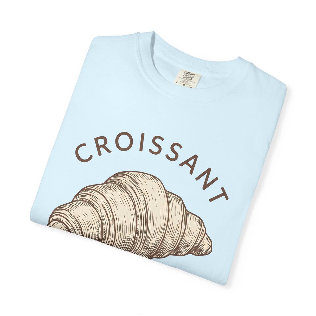 Croissant Graphic Shirt Desserts Bakery Gift Women Vintage Tee Croissant T-Shirt Dessert Fan Retro Tshirt Bakery Graphic Hand Drawn Pastry
