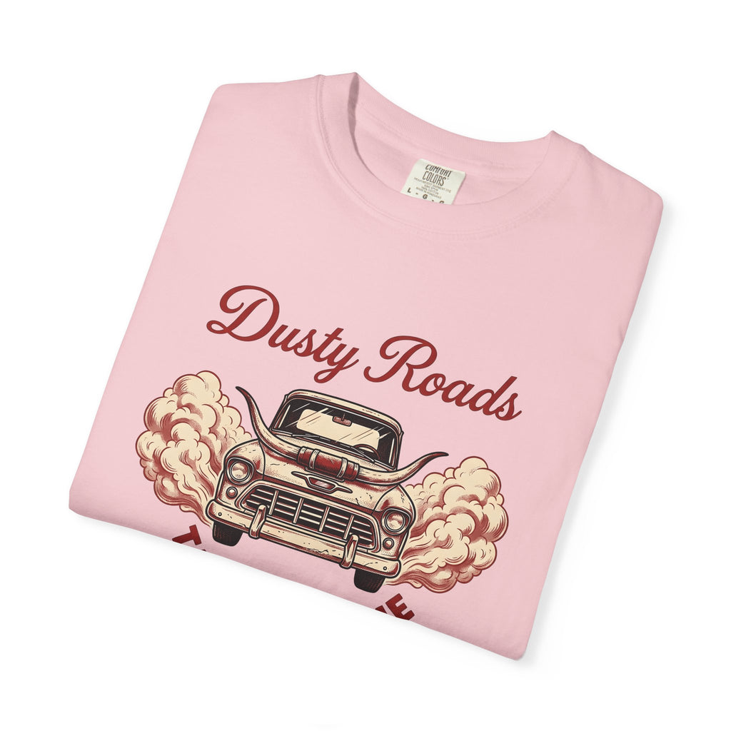 Old Pickup Shirt Cowgirl Barnyard Gift Women Rugged Tee Truck T-Shirt Rodeo Fan Vintage Tshirt Farm Graphic Hand Drawn Smoke Plume Tshirt