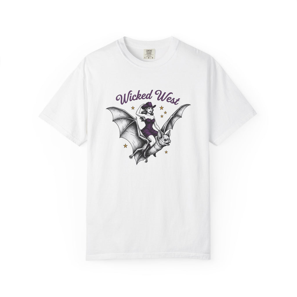 Cowgirl Bat Shirt Halloween Gothic Gift Women Vintage Tee Baseball Bat T-Shirt Horror Fan Dark Tshirt Gothic Graphic Retro Stars Tshirt
