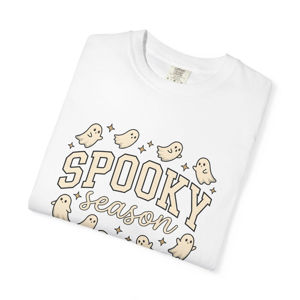 Cartoon Ghosts Shirt Halloween Spooky Gift Women Doodle Tee Specter T-Shirt Horror Fan Boo Tshirt Creepy Graphic Retro Stars Tshirt